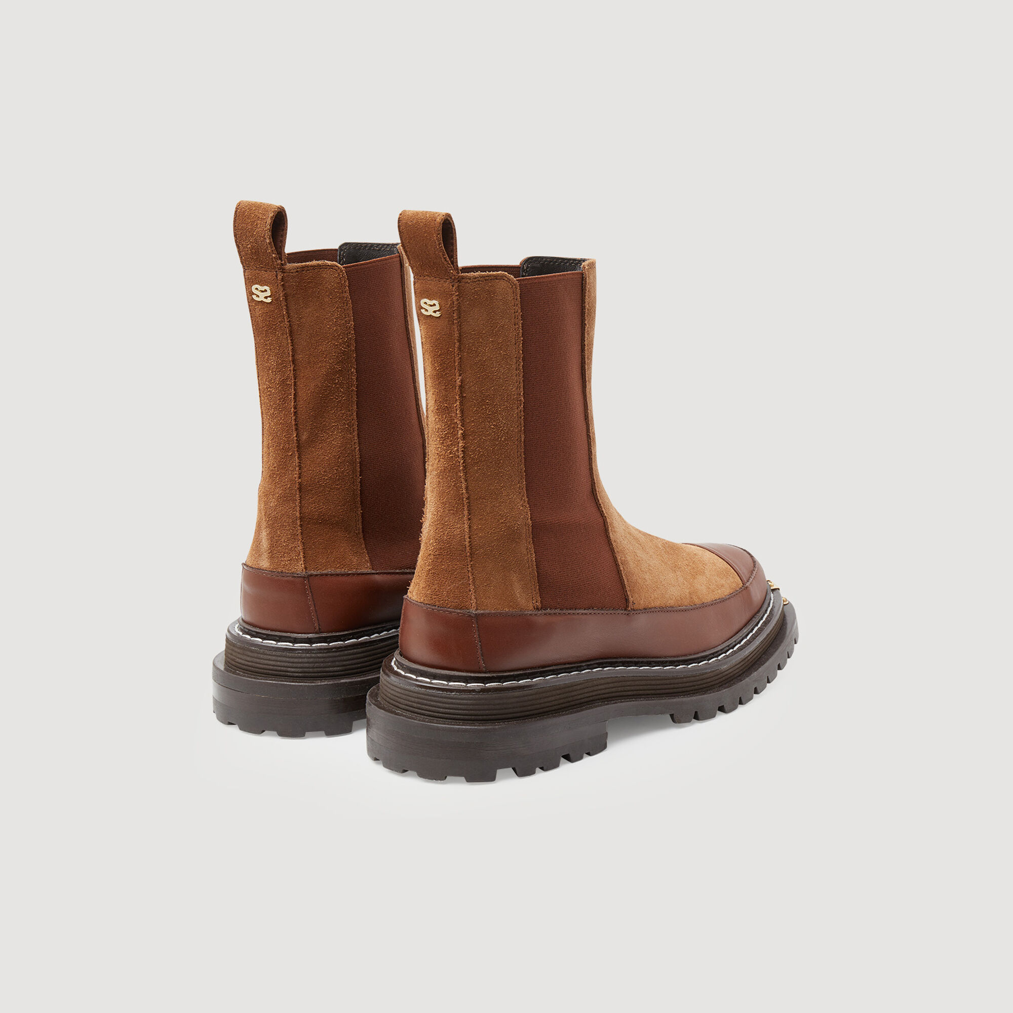 Boots sandro outlet camel