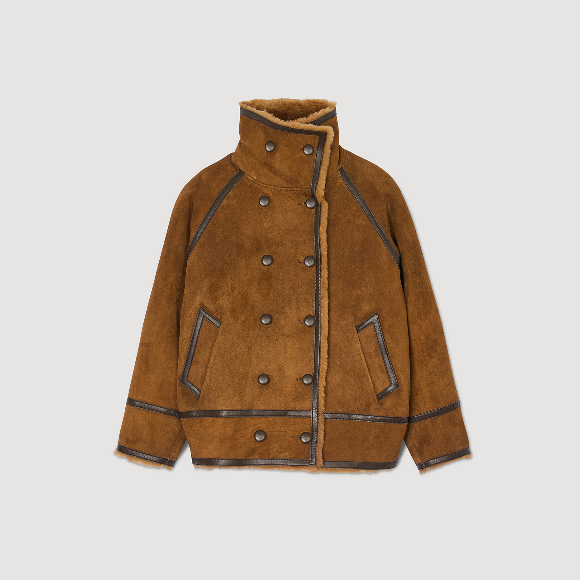 Elya Shearling coat Coats Sandro Paris