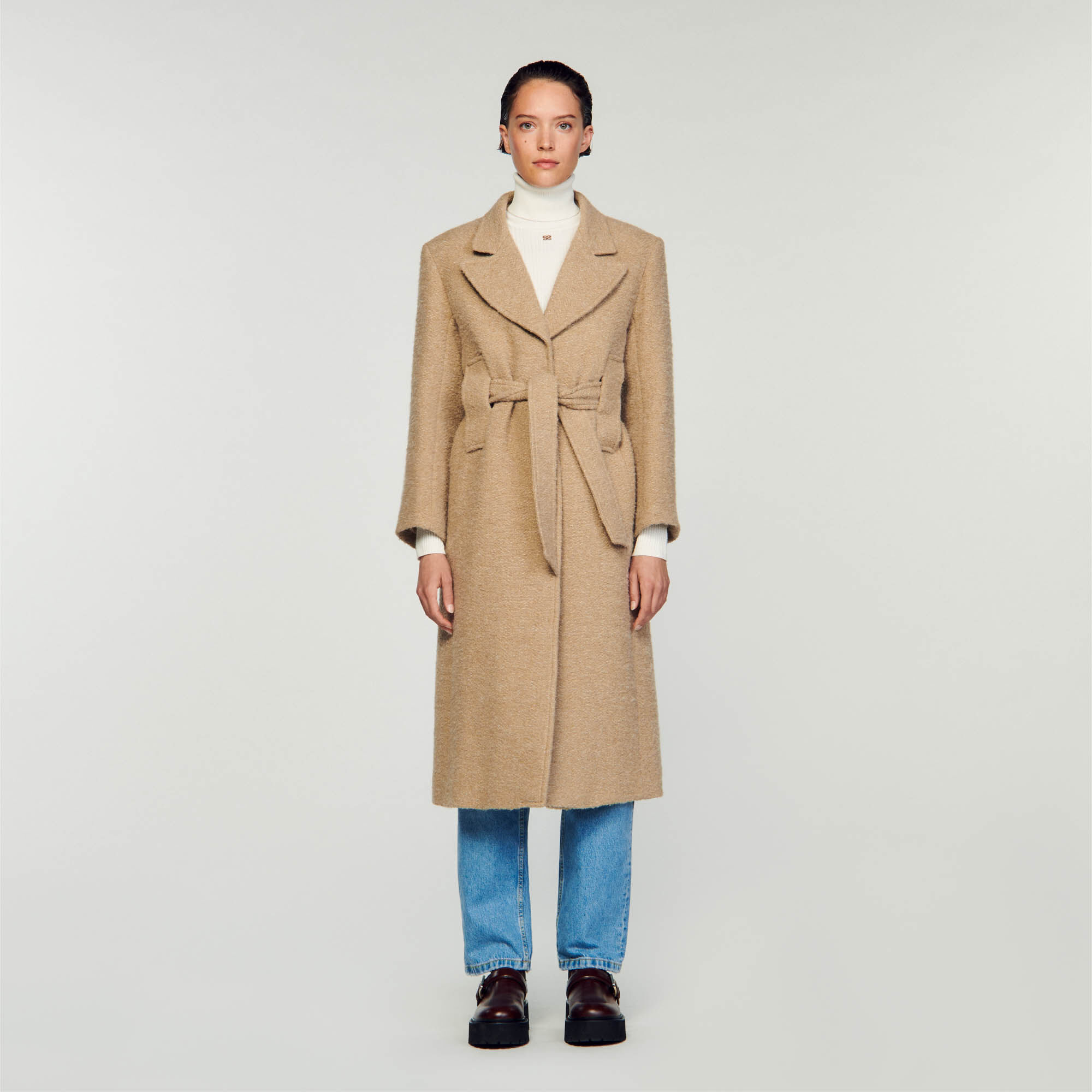 Sandro sales pink coat