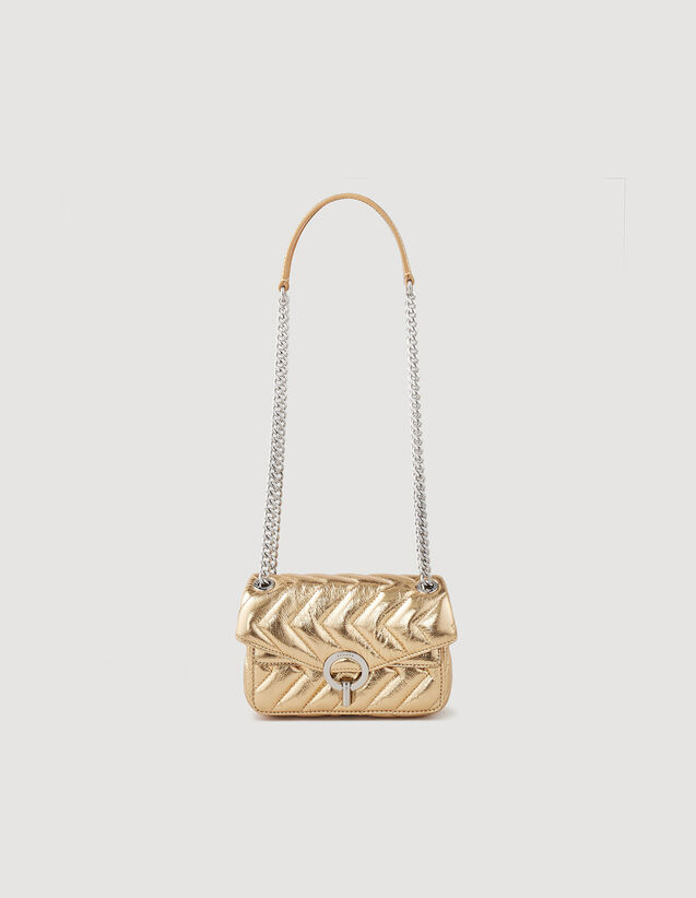 Metallic leather Yza Mini Bag Gold US_Womens