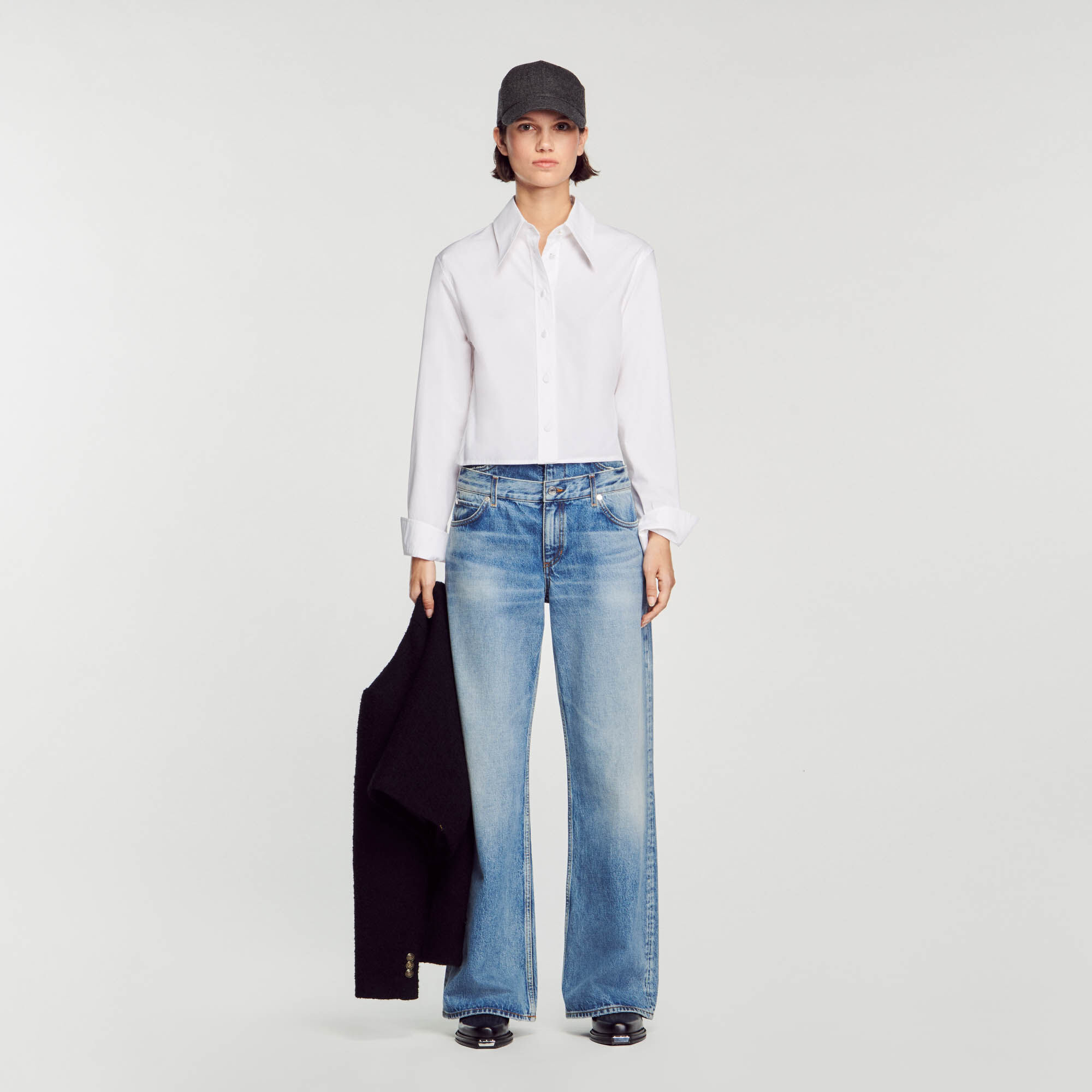 Gourmandise Cropped shirt - Tops & Shirts | Sandro Paris