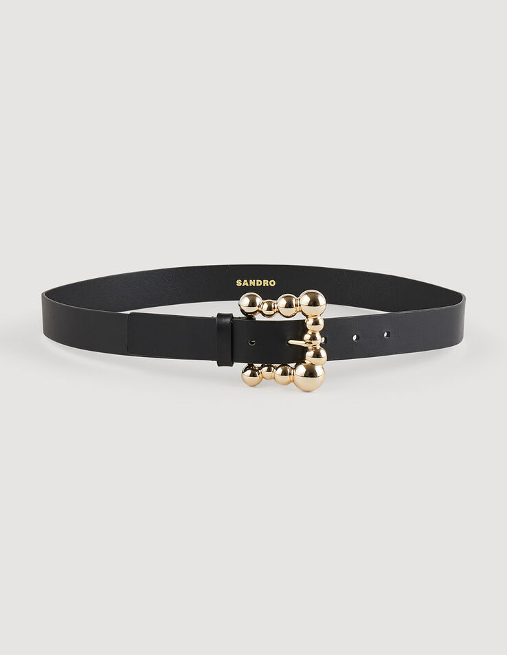 Sandro Wide leather belt with a square buckle Login to add to Wish list. 1