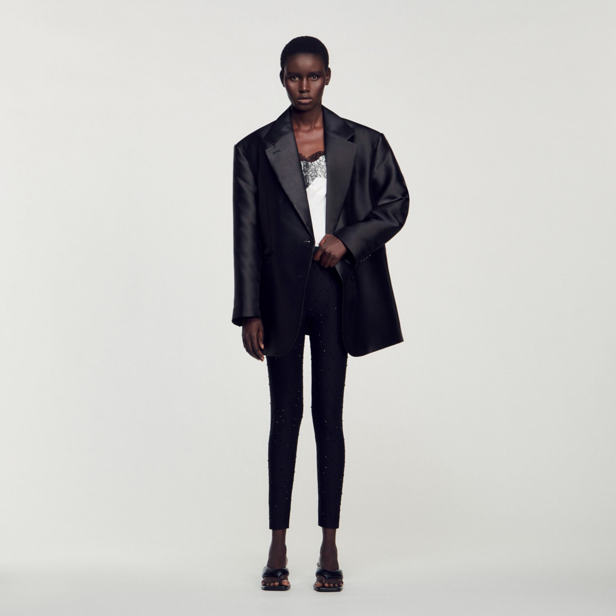 Womens oversized black blazer online