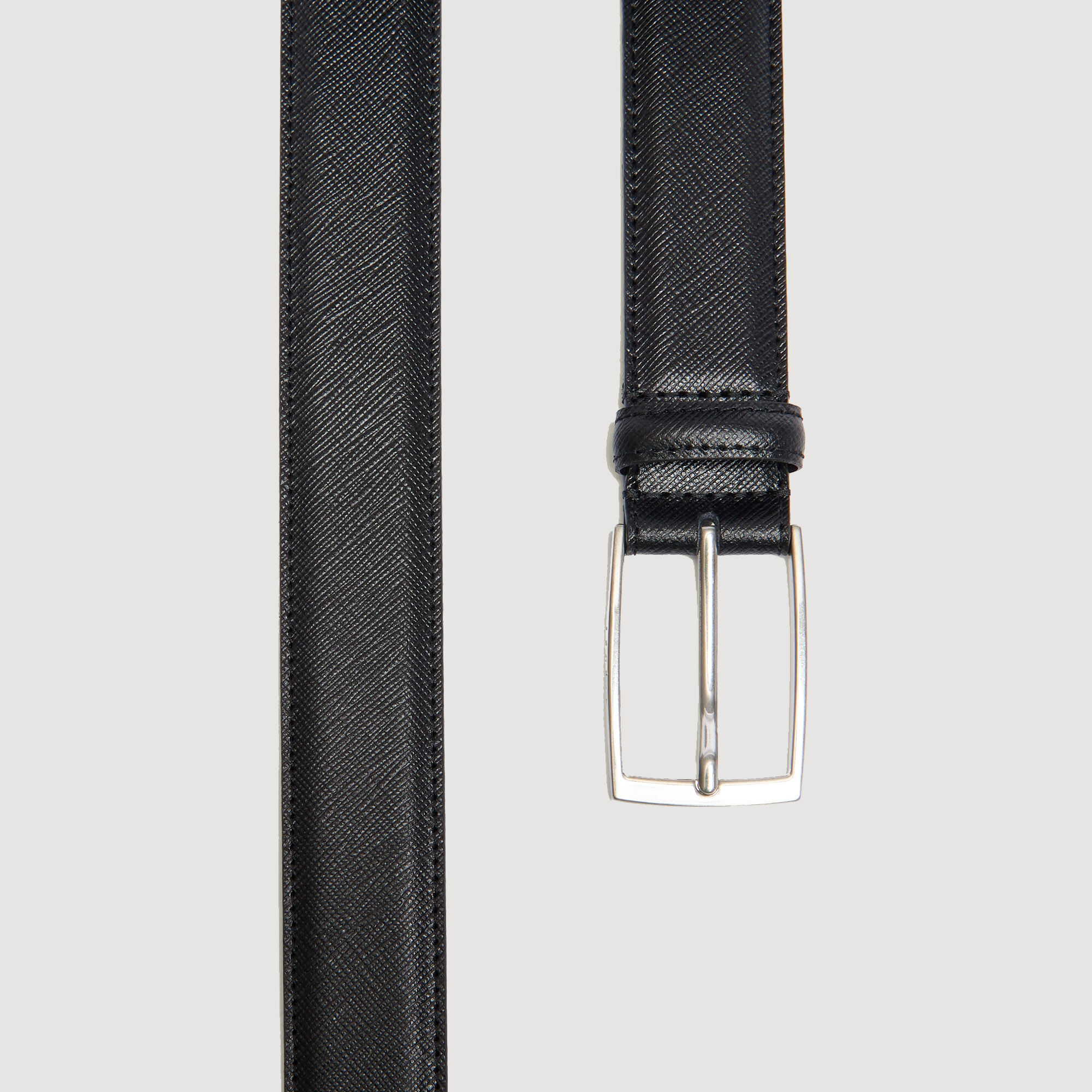 Saffiano leather belt