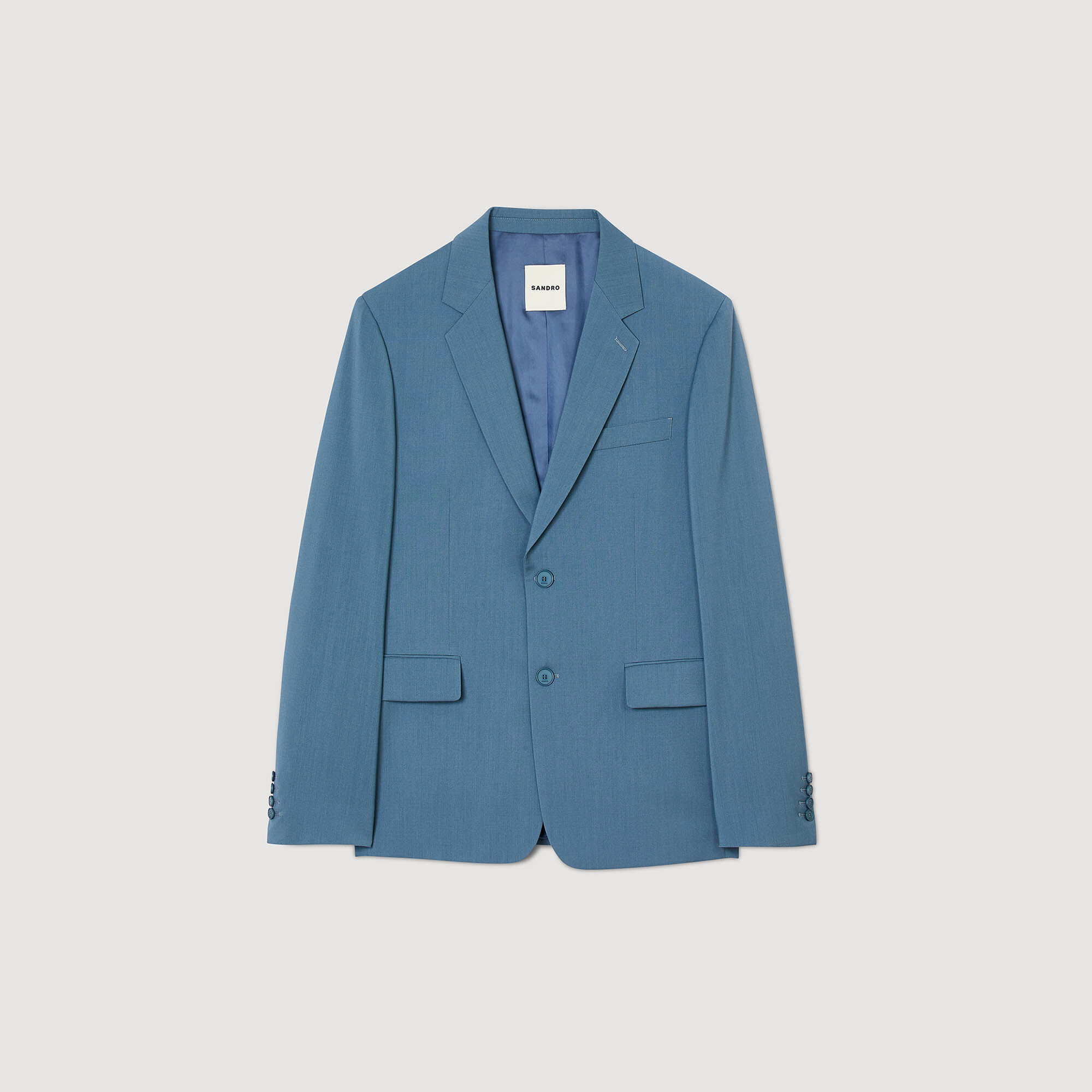 Sandro double sided wool coat online