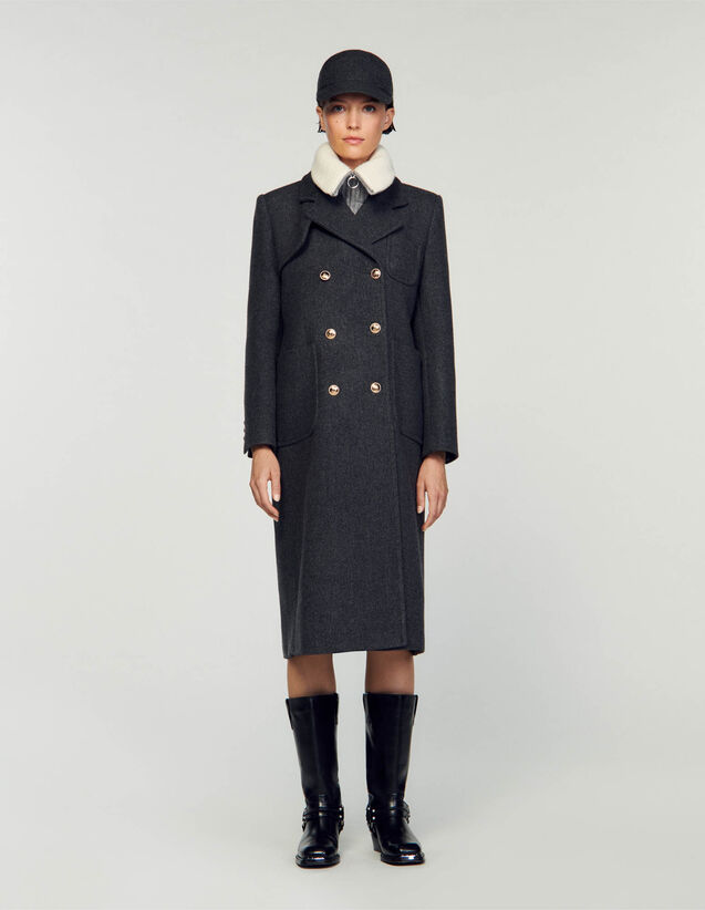 Long officer coat Grey US_Womens