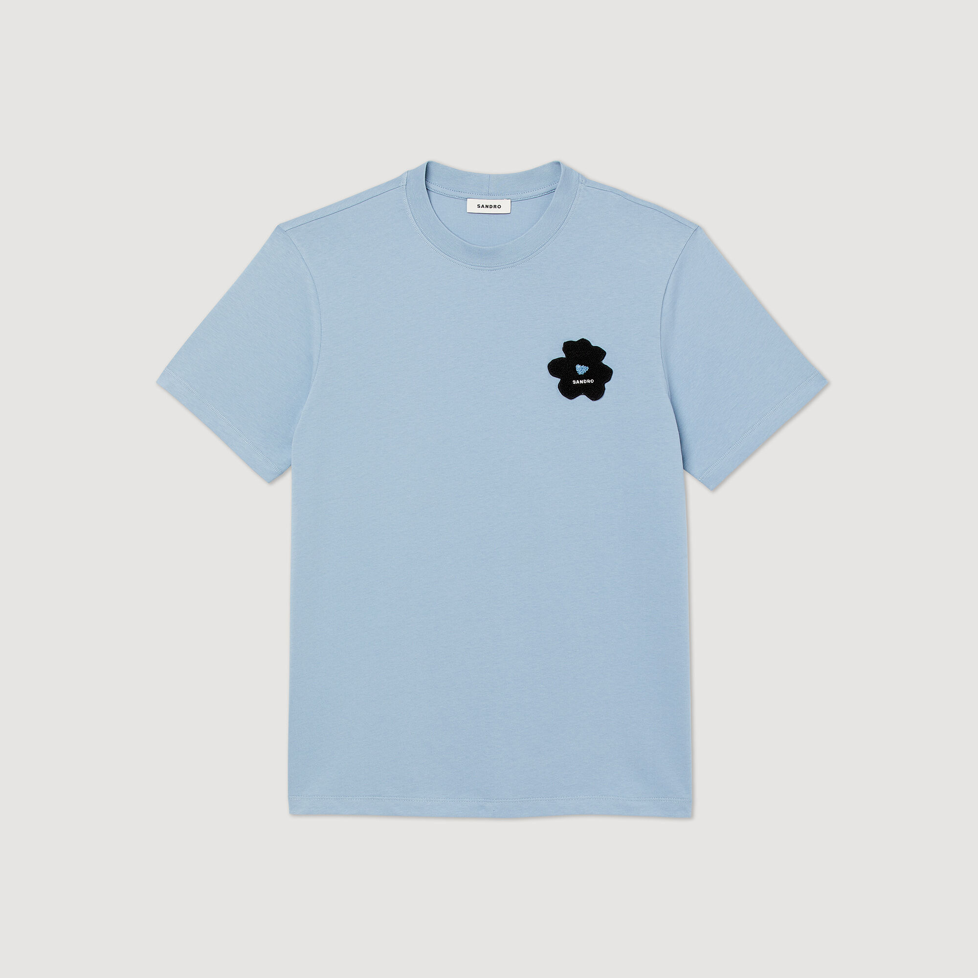 Tee Flower patch T-shirt - T-shirts & Polos | Sandro Paris