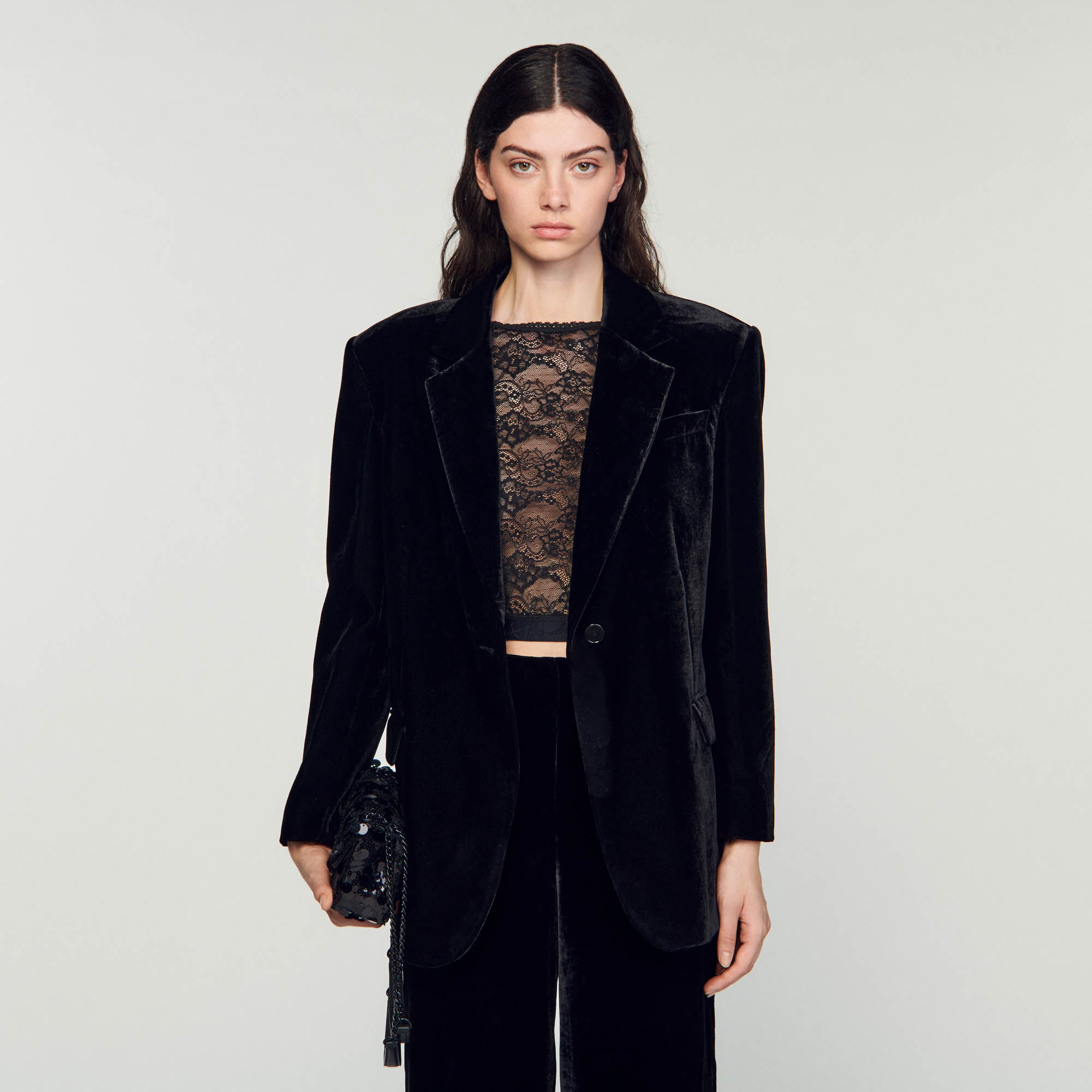Lev Velvet suit jacket Jackets Blazers Sandro Paris