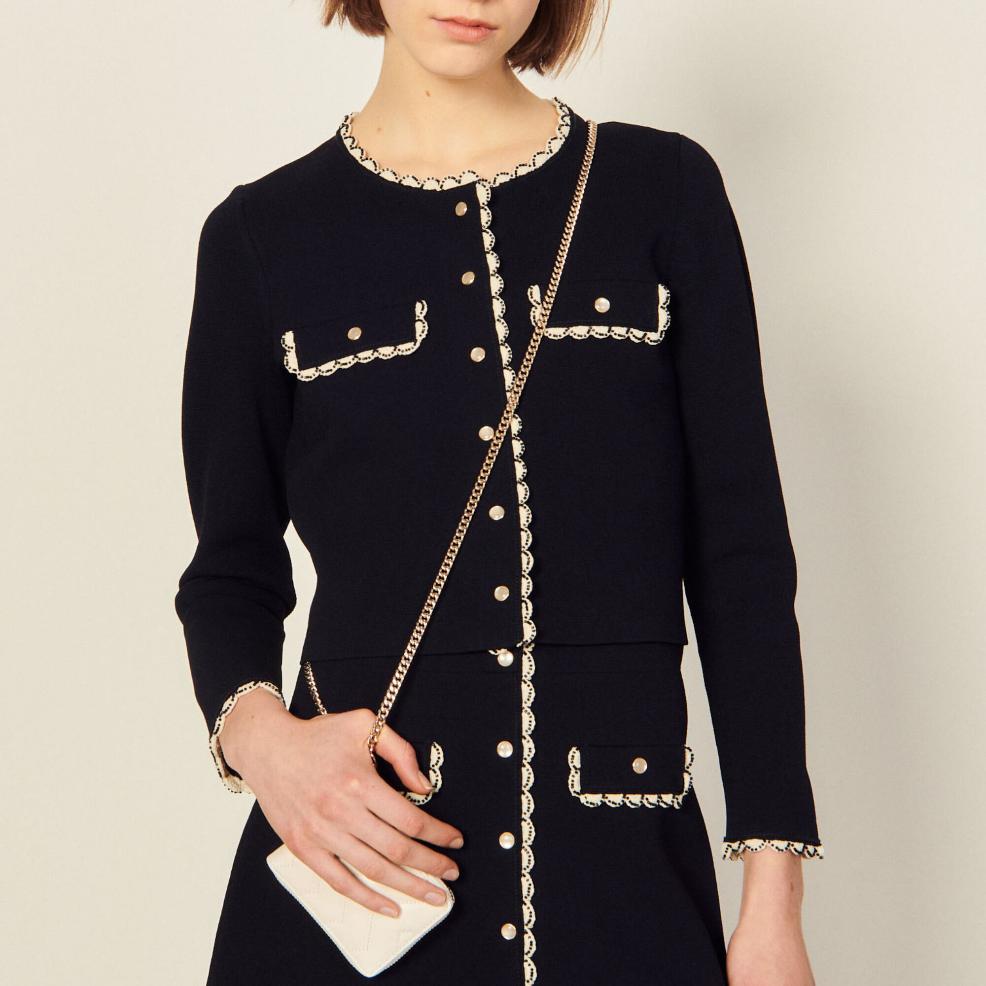 sandro cropped cardigan