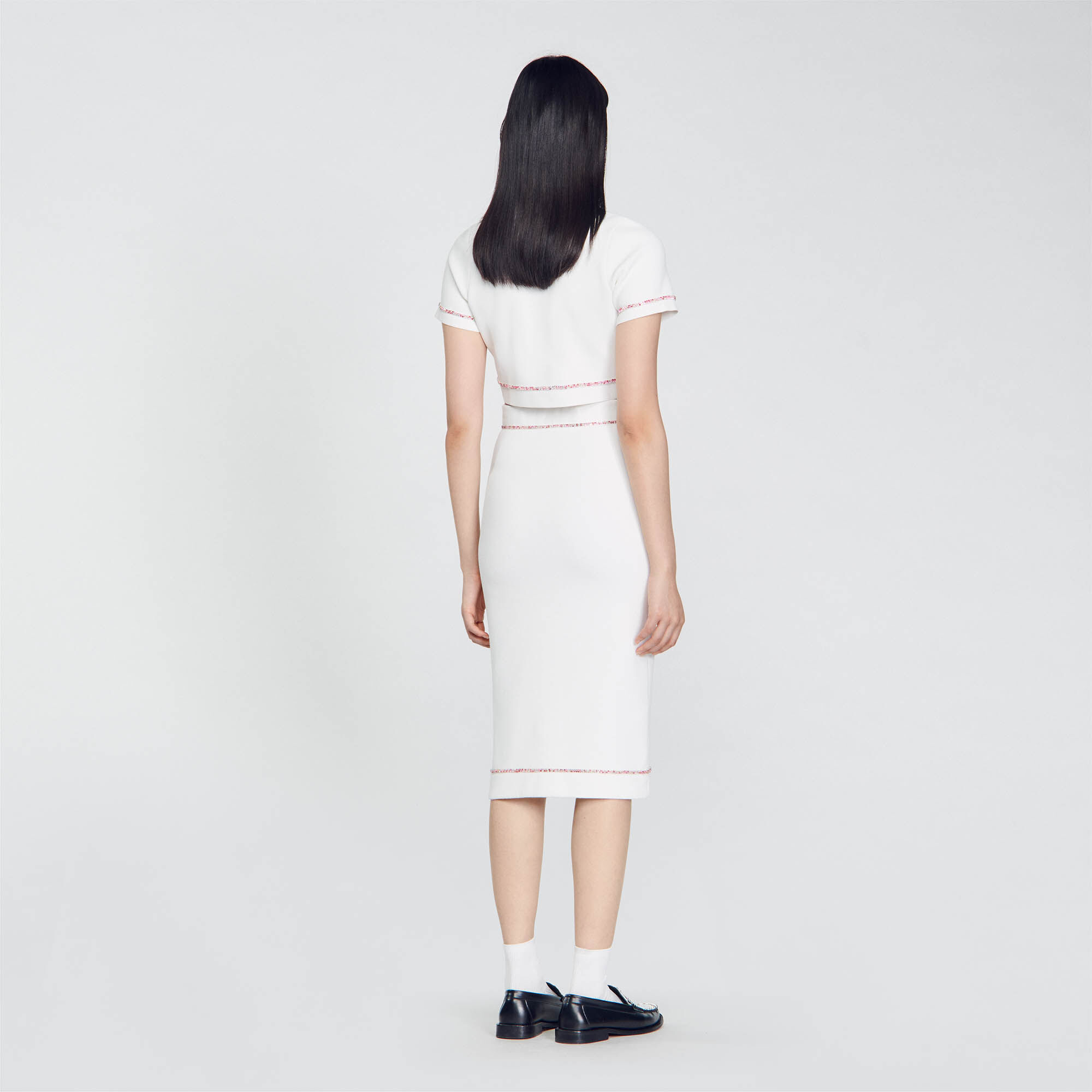 Sandro nooda deals leather midi skirt