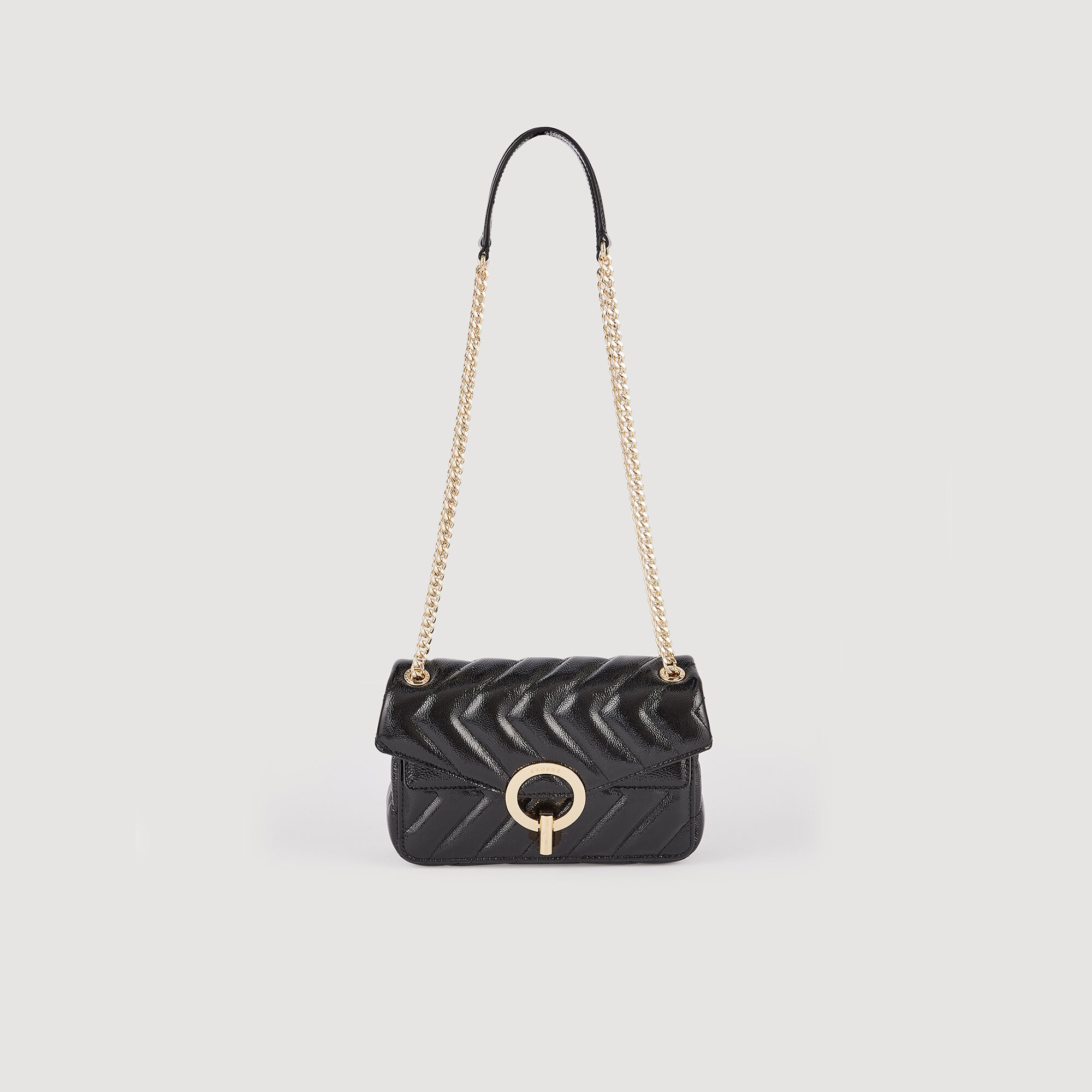 Sac cuir online vernis noir