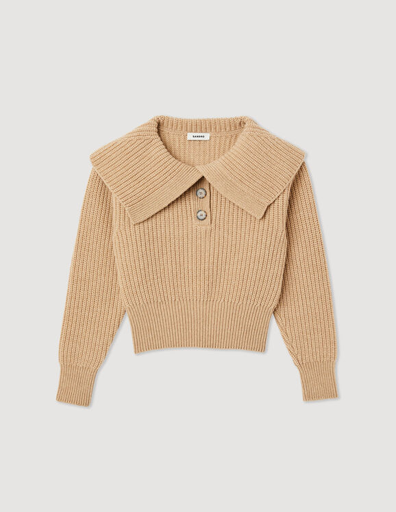 Sandro Cropped knit sweater