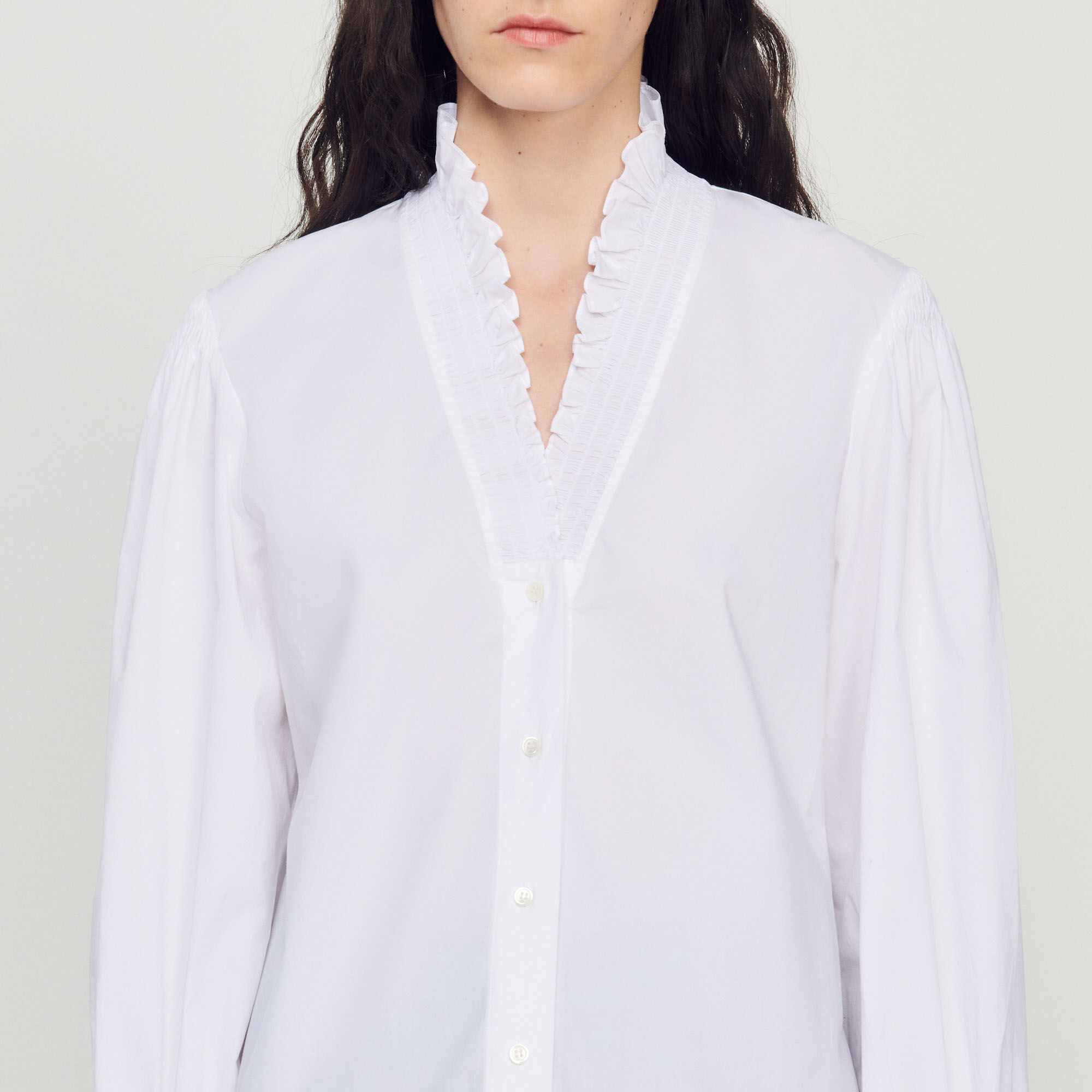 White shirt with collar womens clearance