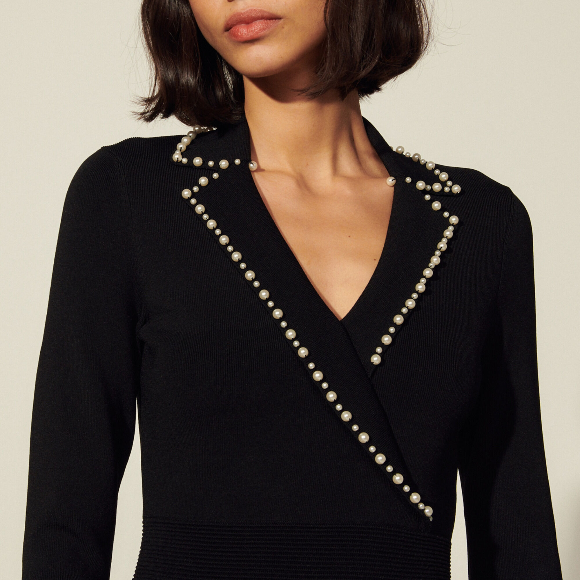 sandro knitted tailored dress