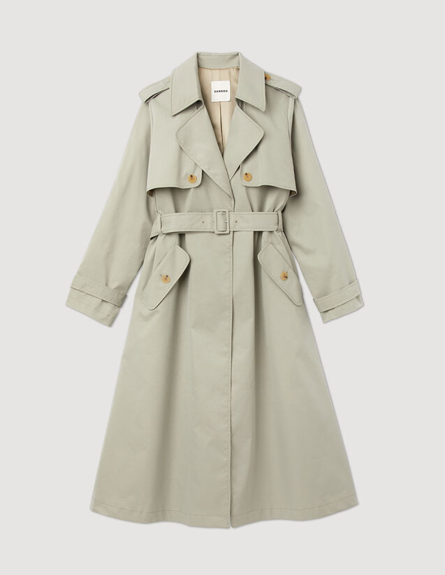 Sandro Trench coat with pleated back. 2