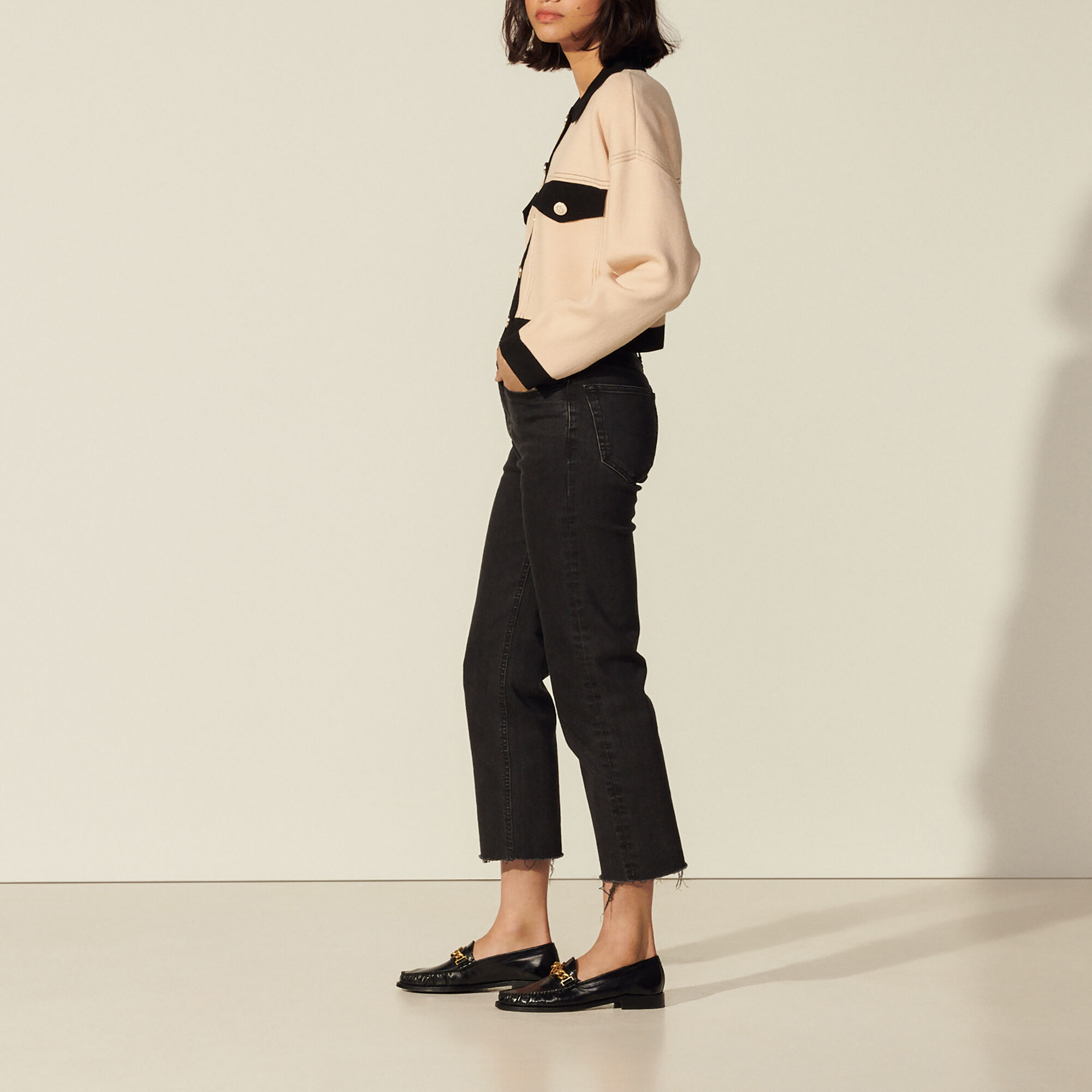sandro crop cardigan
