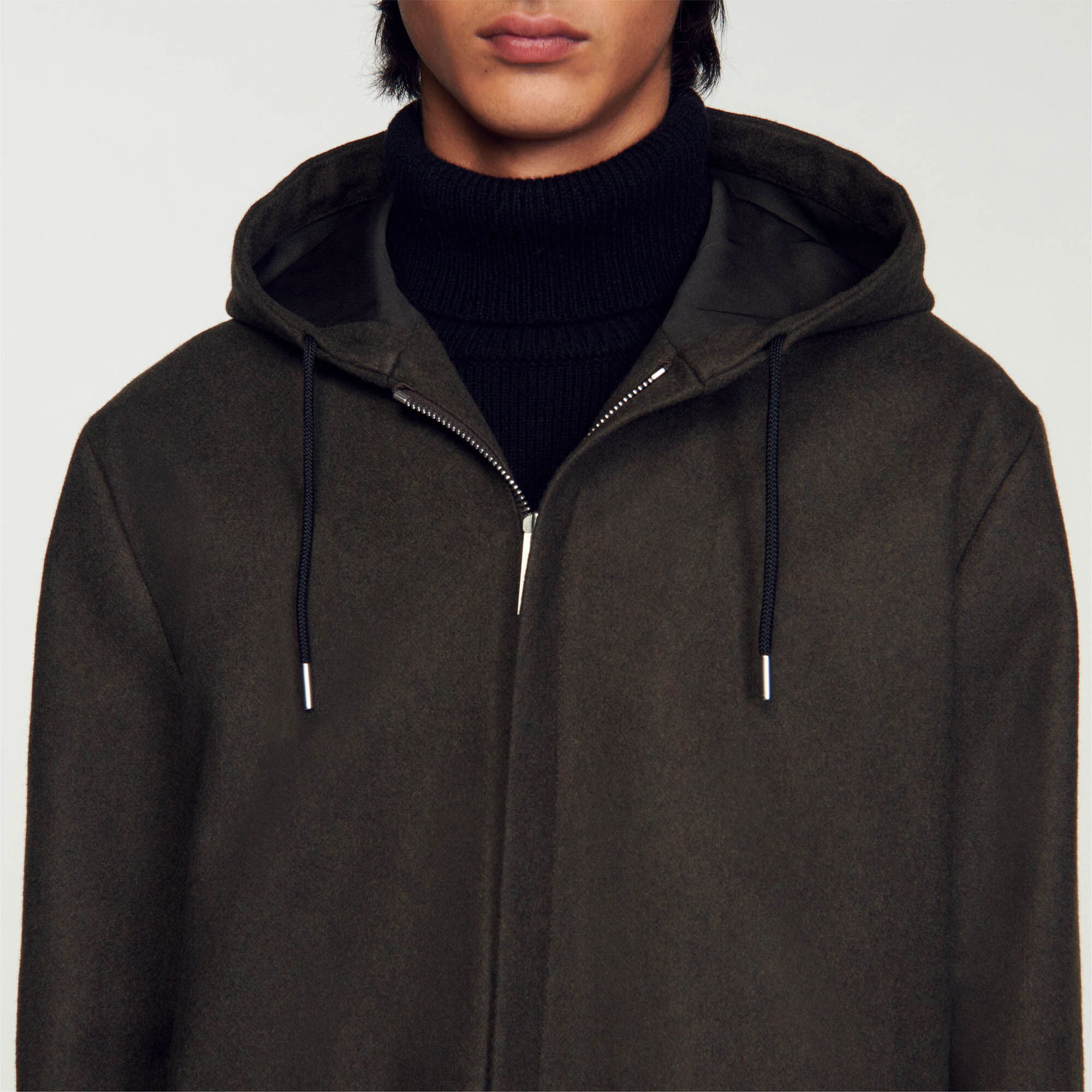 Sandro deals hooded coat