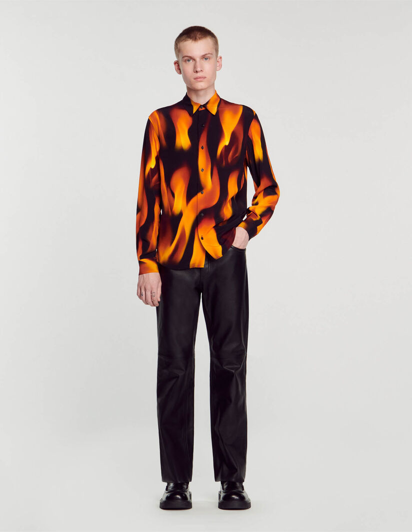 Sandro Flame pattern shirt