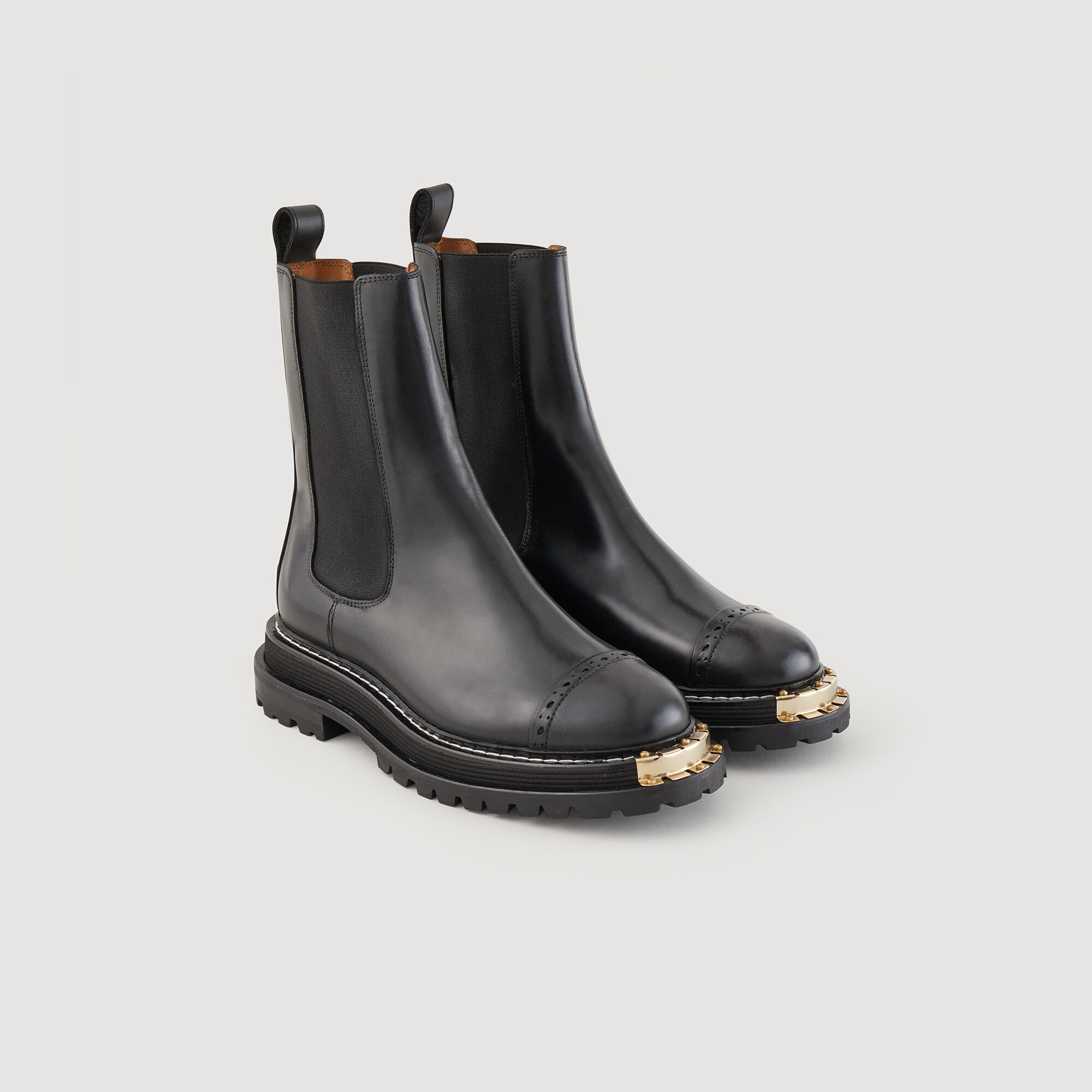 Sandro leather hot sale ankle boot