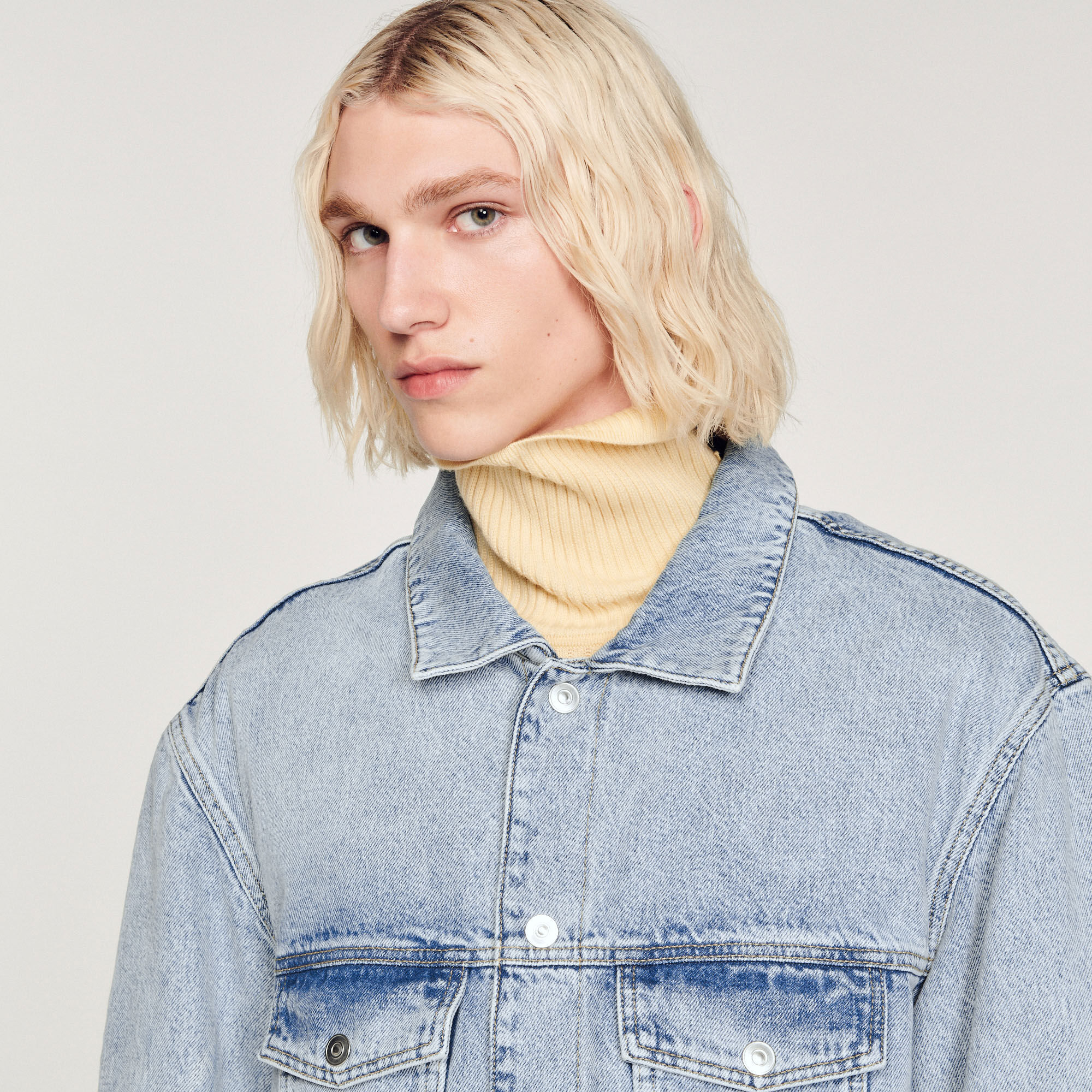Sandro denim jacket mens sales