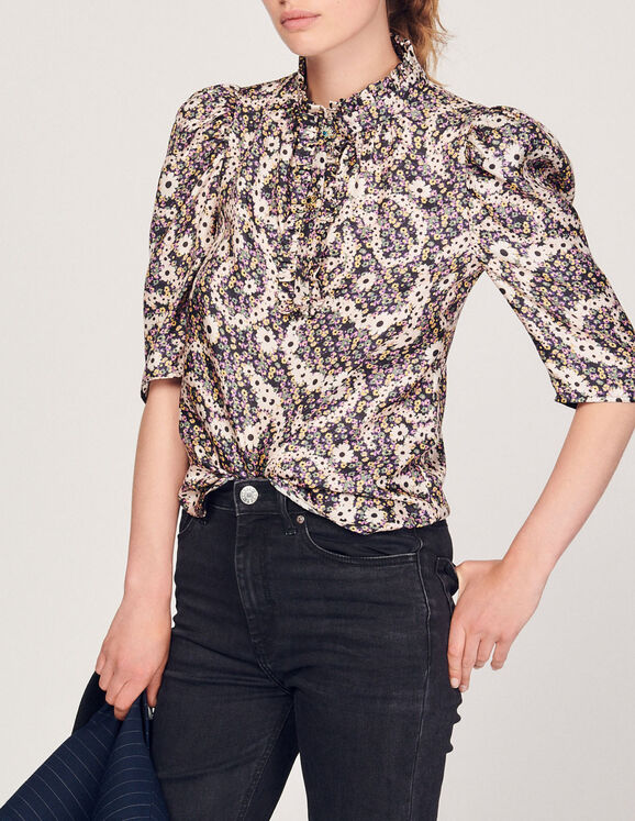 Sandro Silk floral shirt