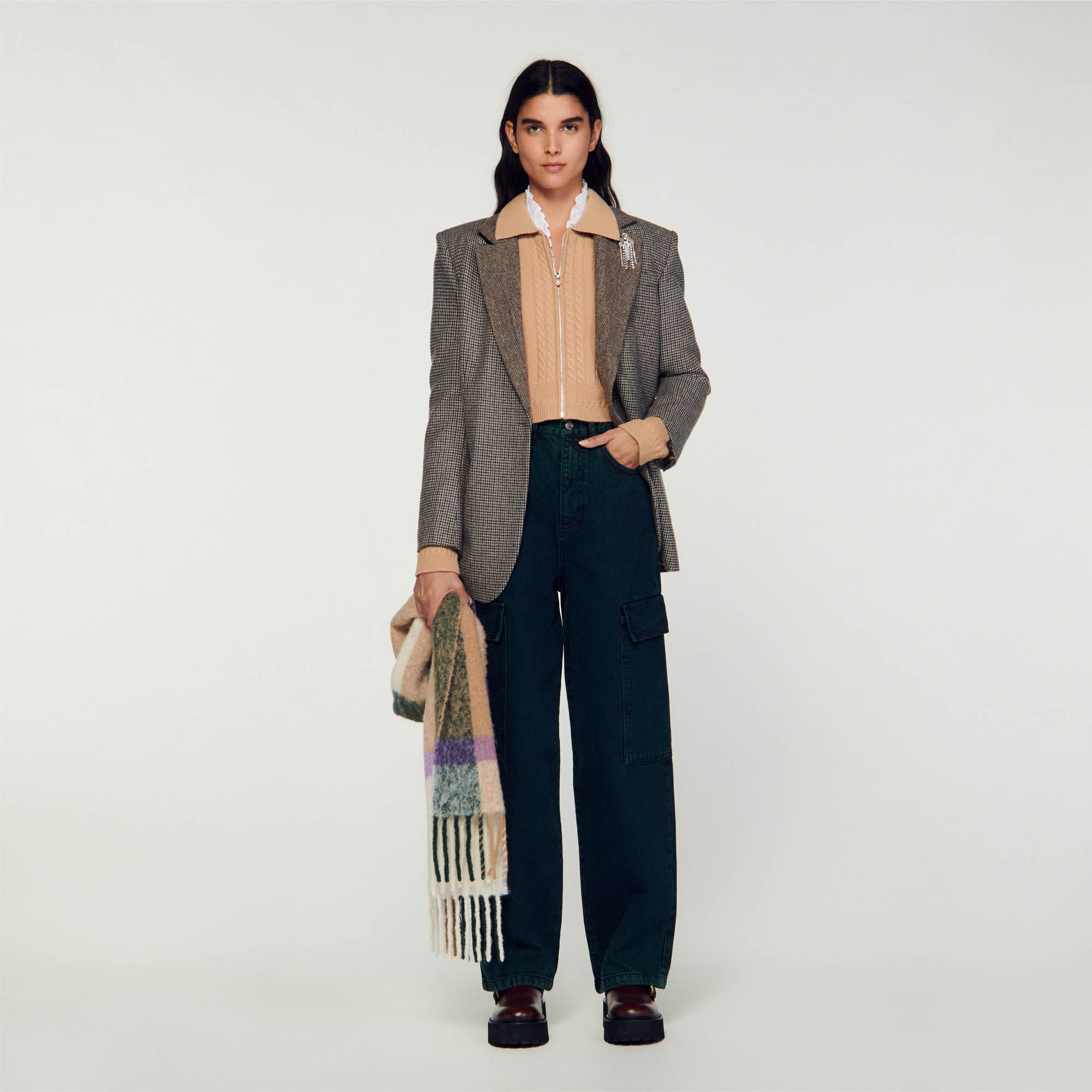 Sandro long cardigan with long sleeves store