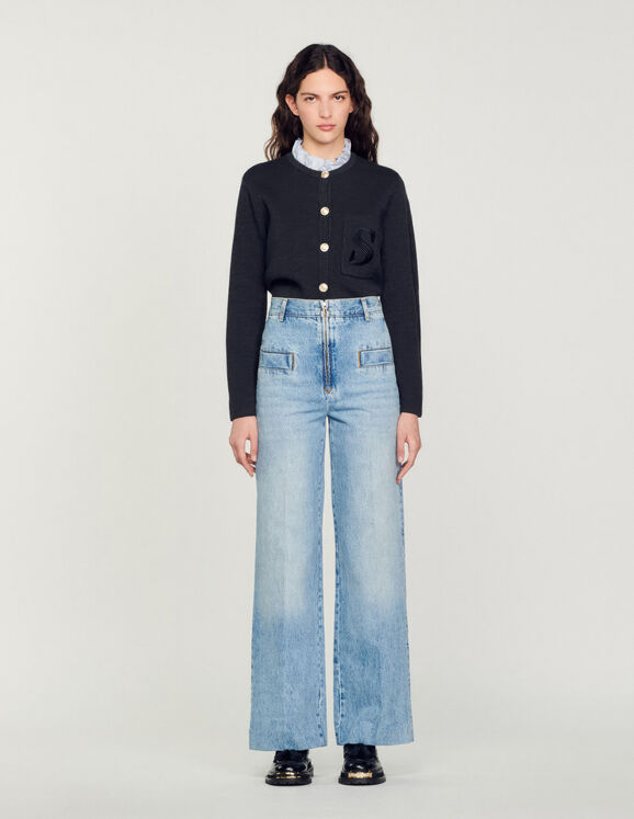 Oslo Wide-leg jeans - Jeans | Sandro Paris