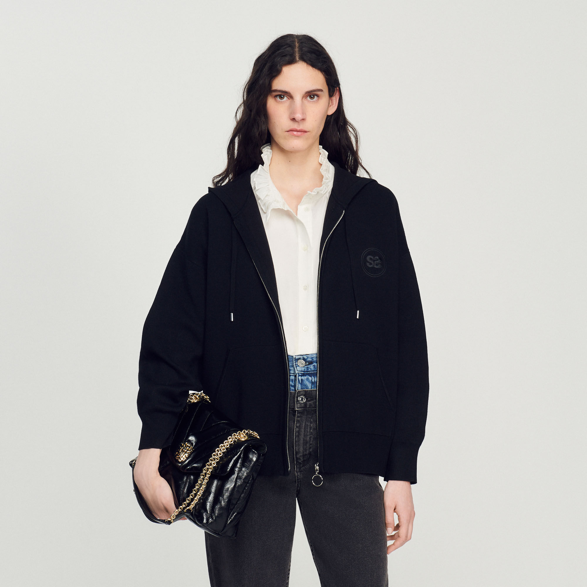 Sandro shop black hoodie