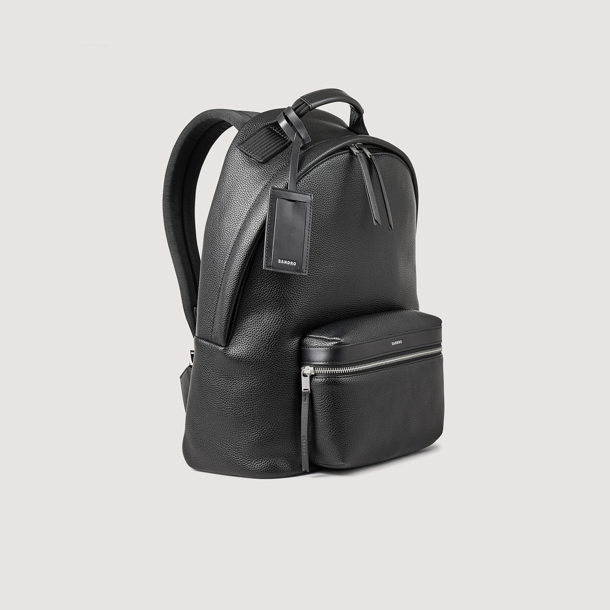 Sandro shop leather backpack
