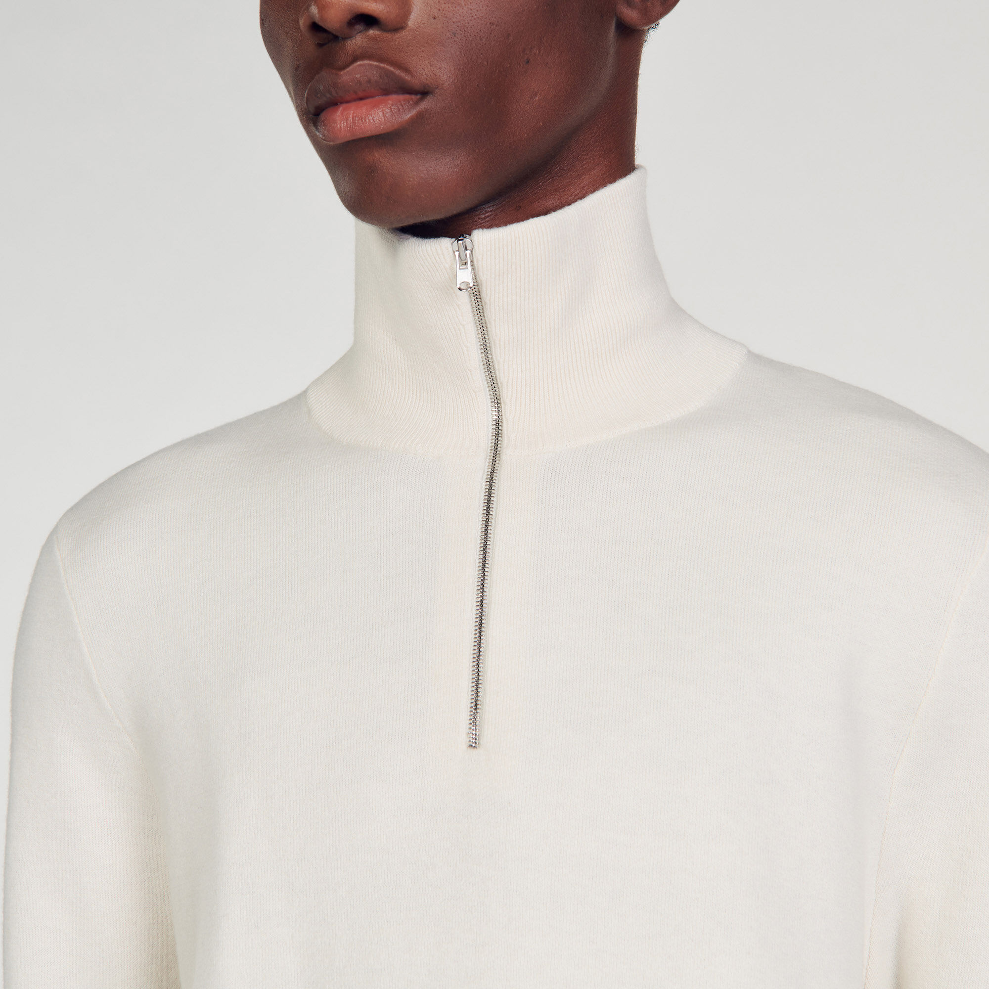 White half zip jumper online