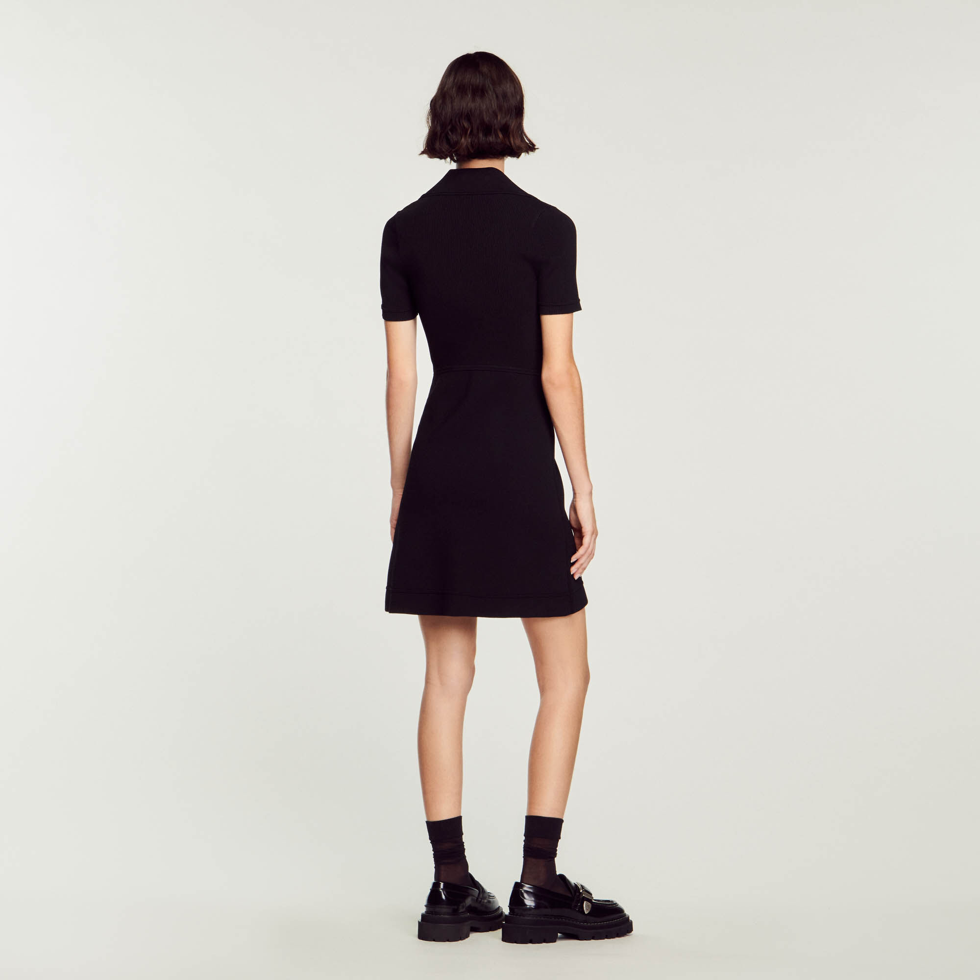 Sandro black knit dress online