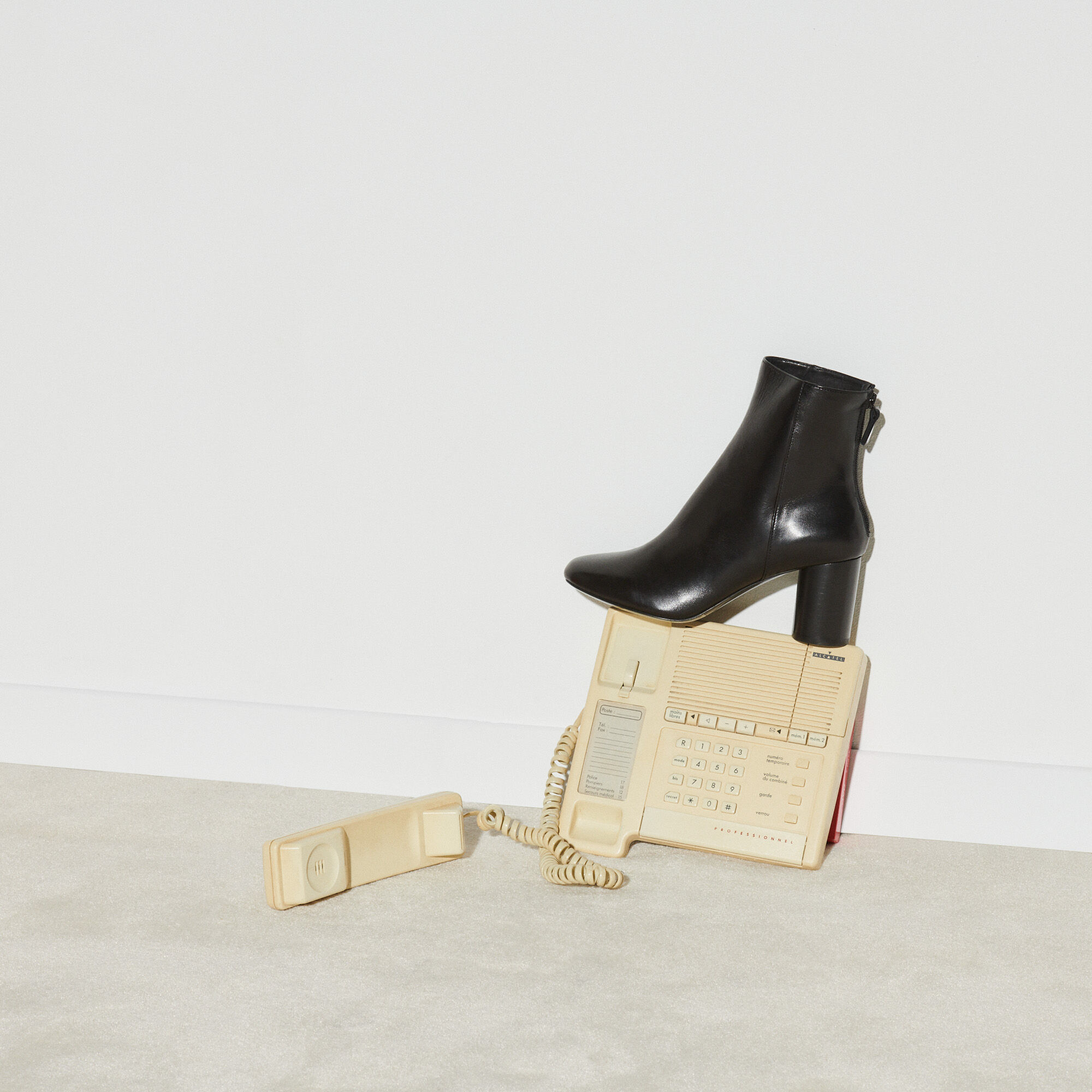 black leather ankle boots