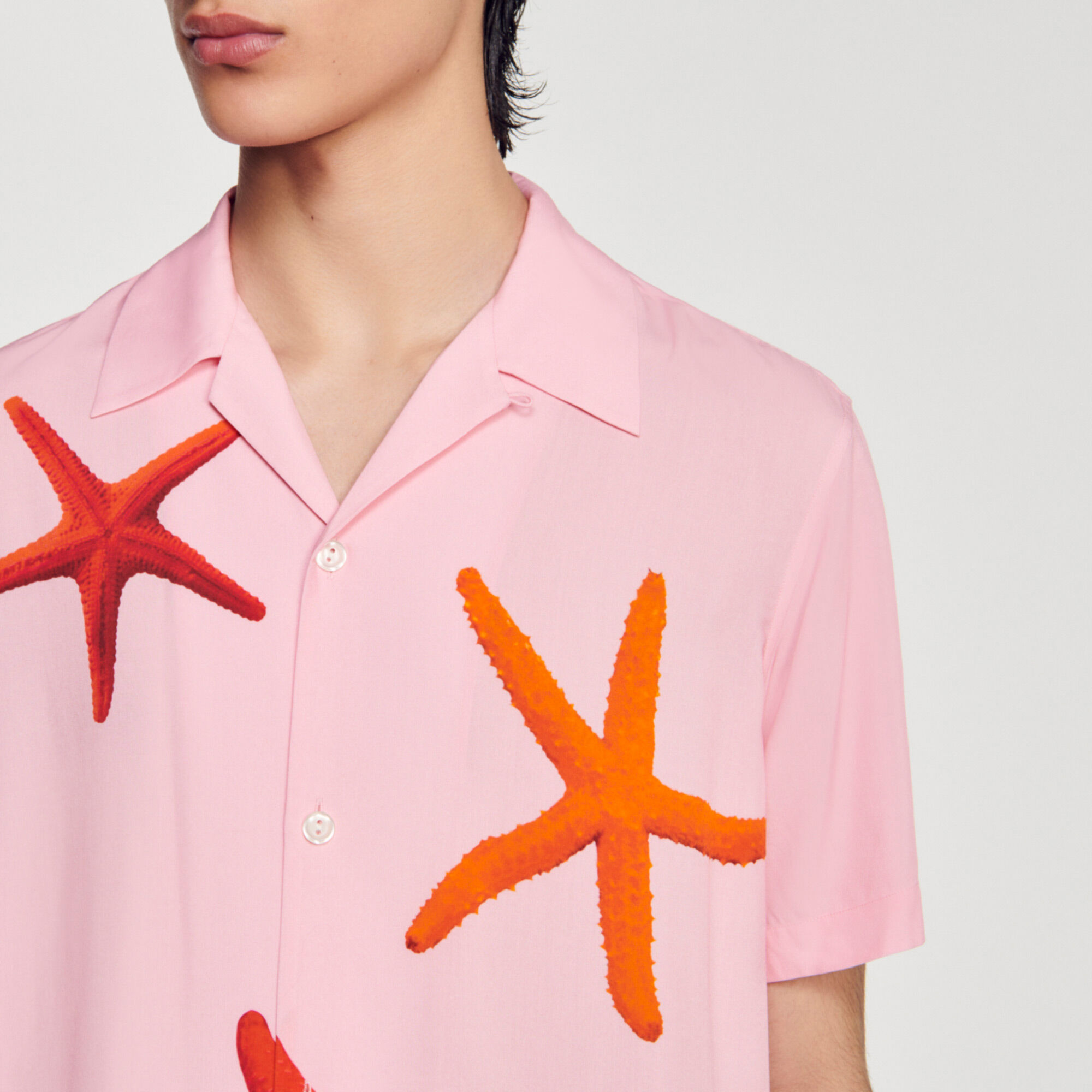Pink Starfish printed shirt Shirts Sandro Paris