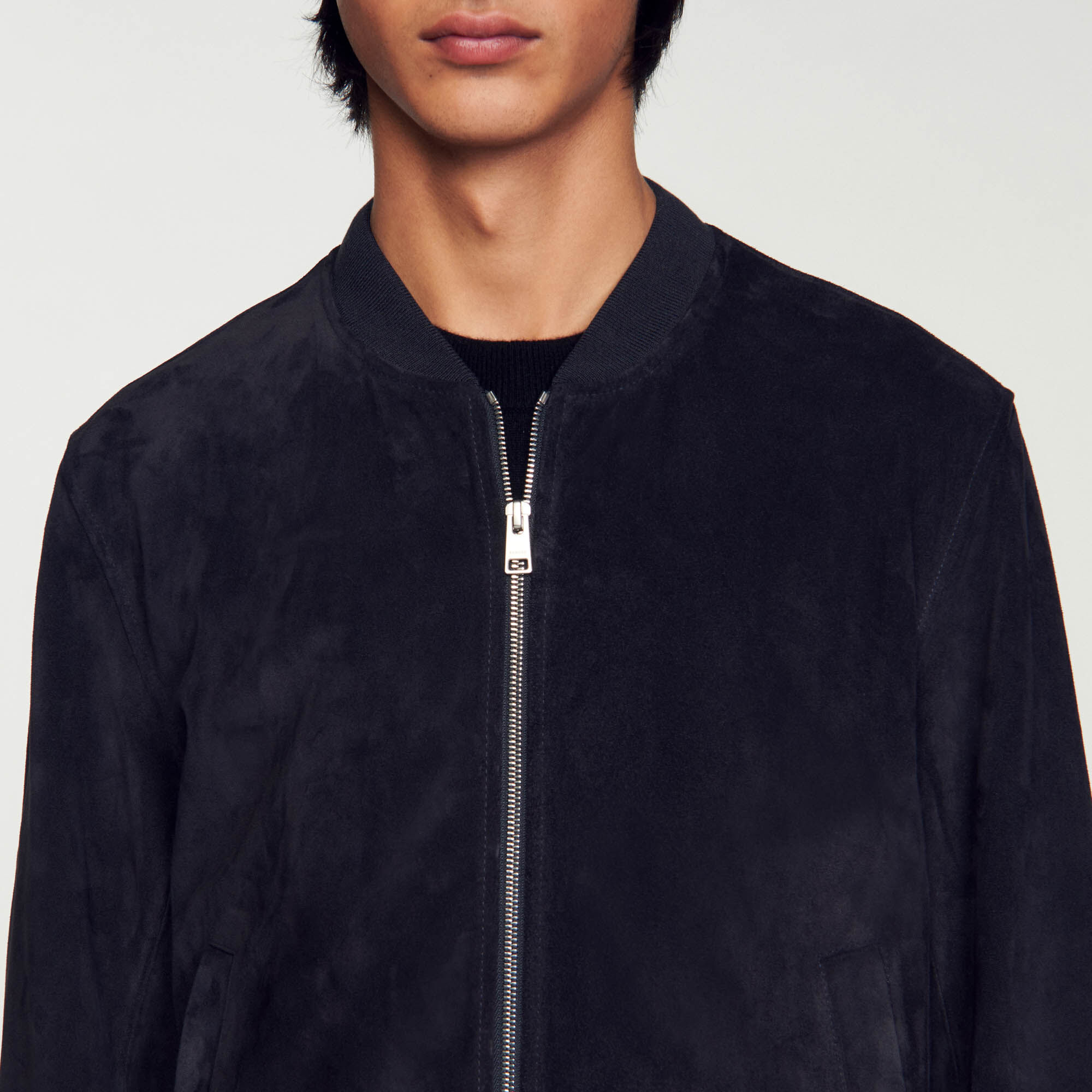 Sandro leather bomber on sale