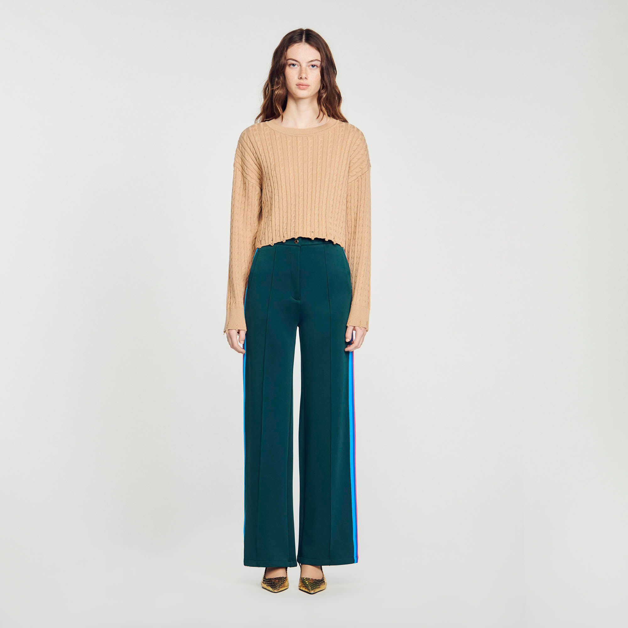 Sandro green sweater online