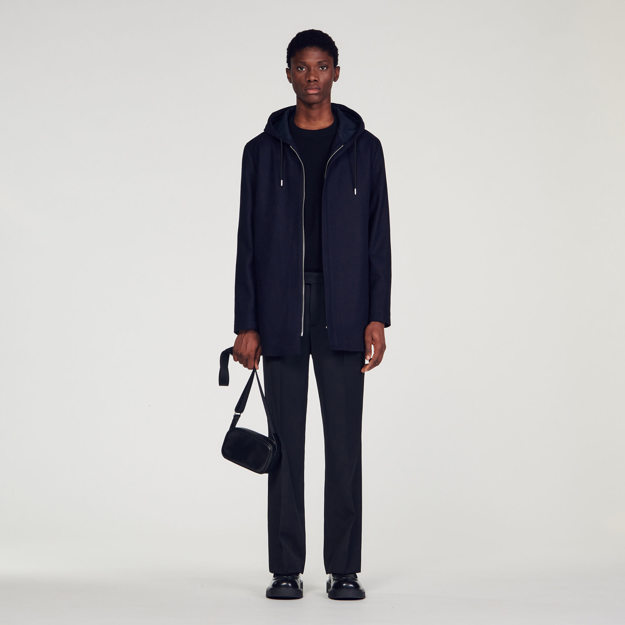 Blue sale hooded coat