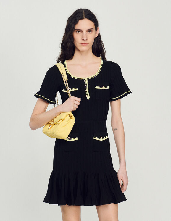 Charmette Short dress with buttons - Dresses | Sandro Paris