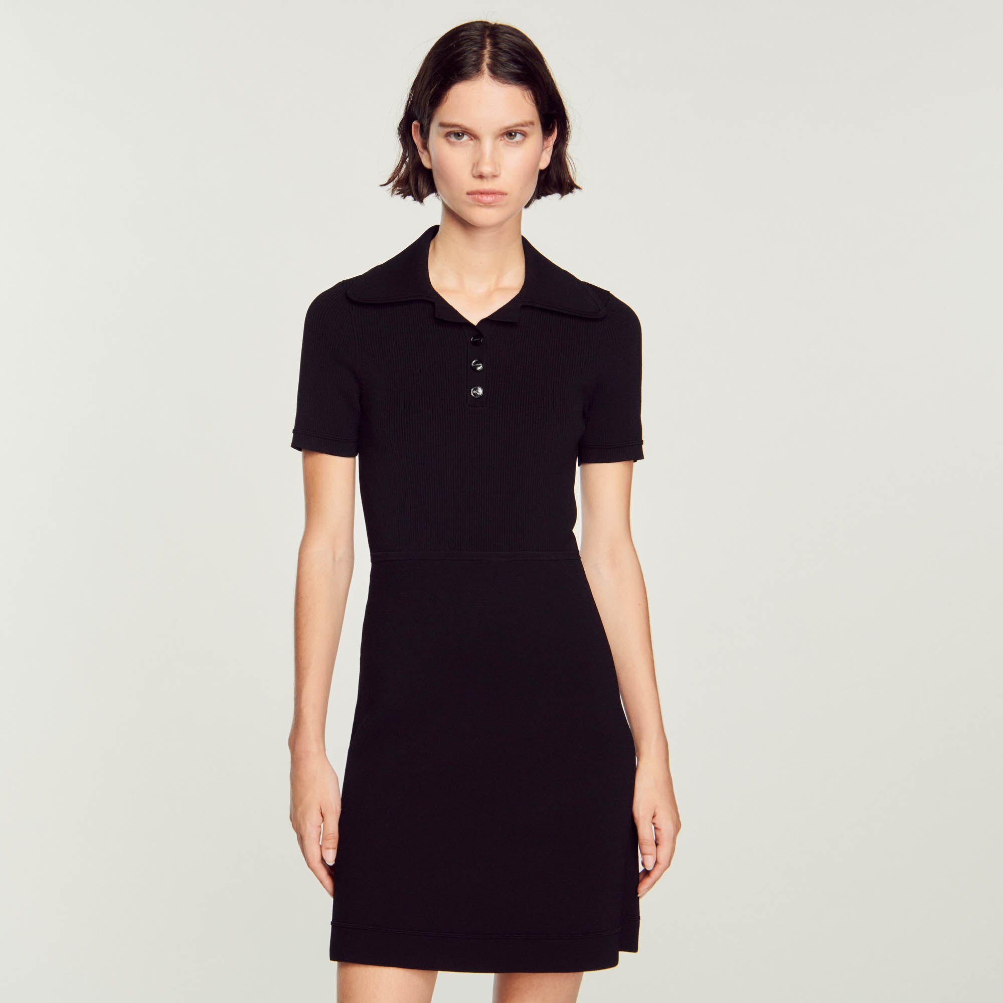Sandro knit polo top dress