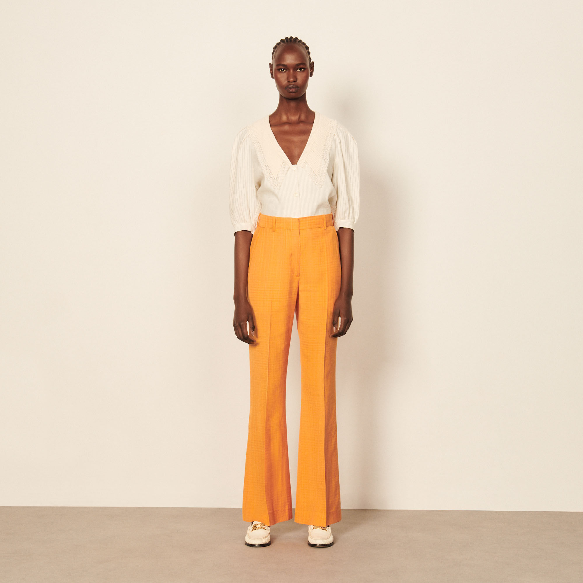 Straight-leg trousers Select a size and Login to add to Wish list