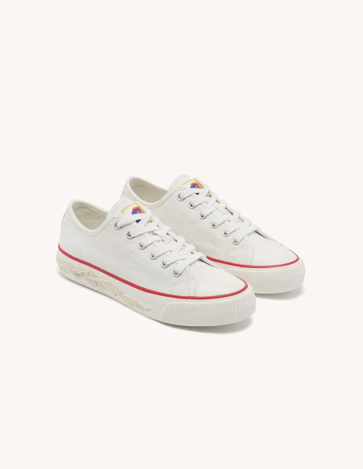 Sandro Canvas sneakers with flame sole. 2