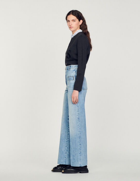 Oslo Wide-leg jeans - Jeans | Sandro Paris