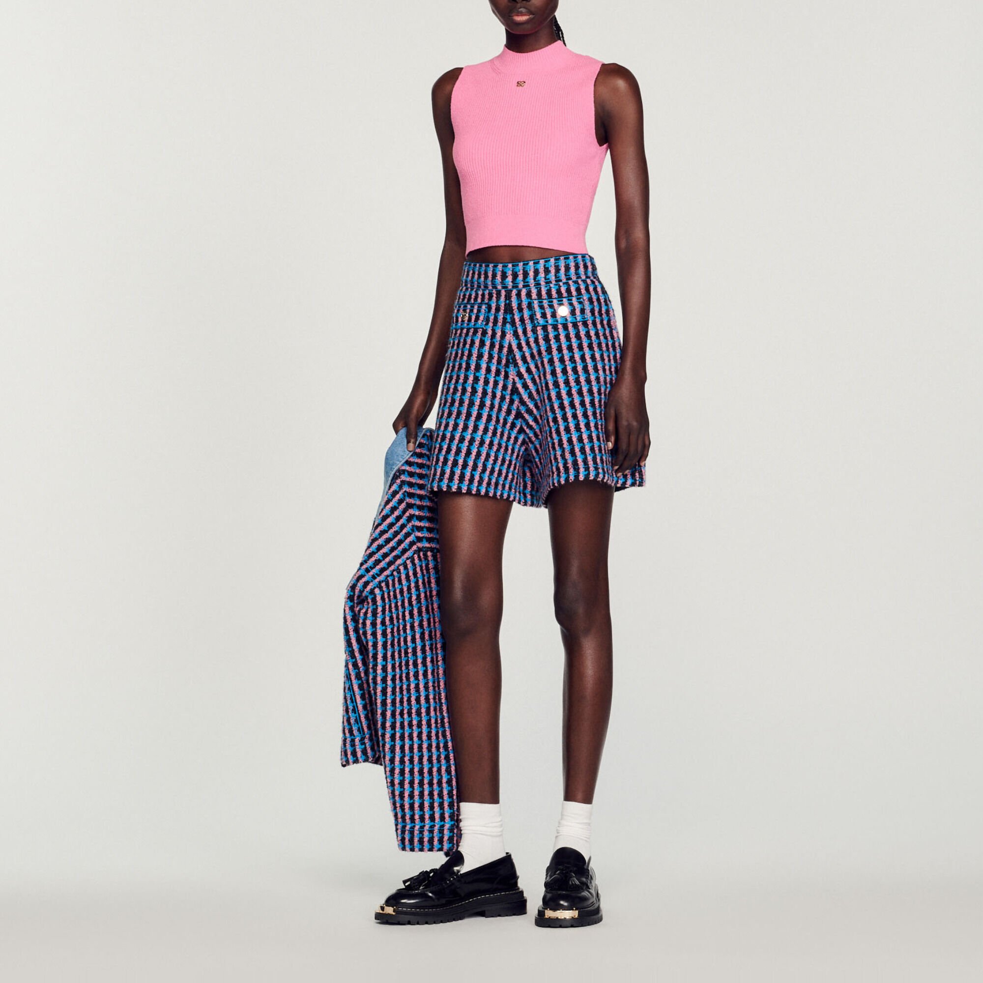 Sandro Tweed shorts Select a size and - SFPSH00309