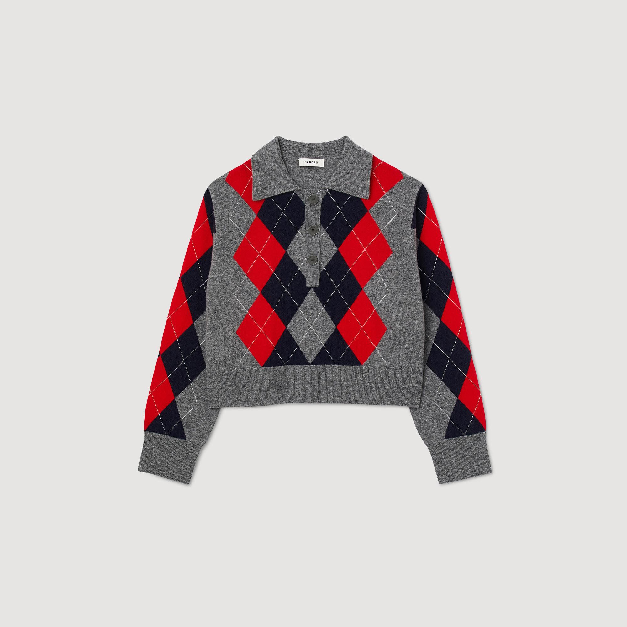 Ariella Diamond polo neck sweater Sweaters Cardigans Sandro
