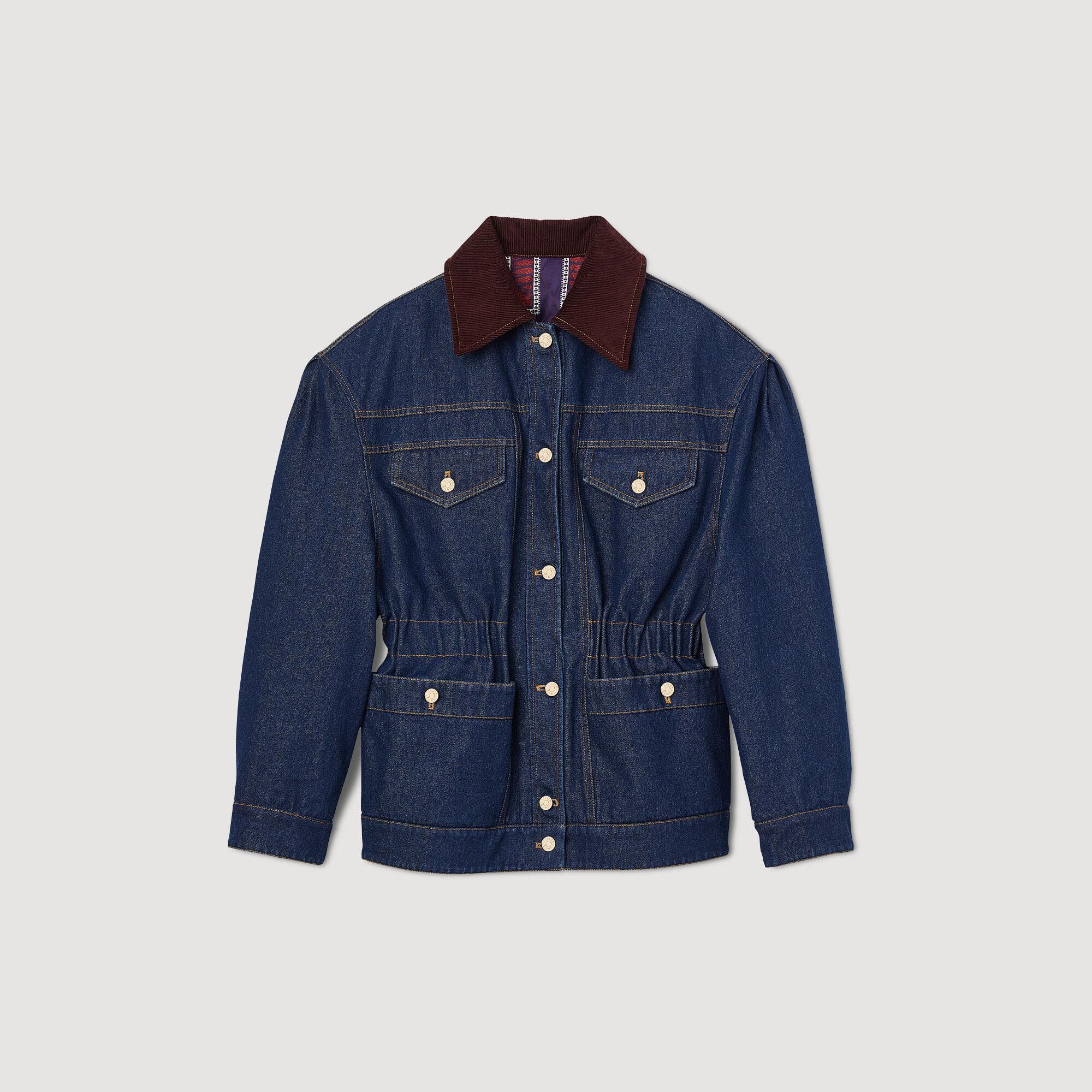Cosy Reversible denim jacket - Jackets & Blazers | Sandro Paris