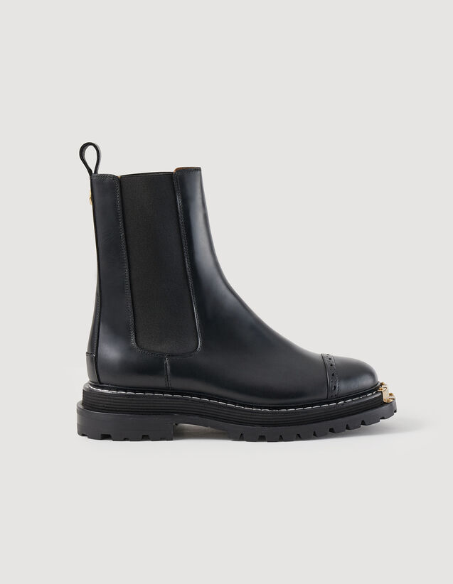 Sandro Ankle boots with notched sole Login to add to Wish list. 1