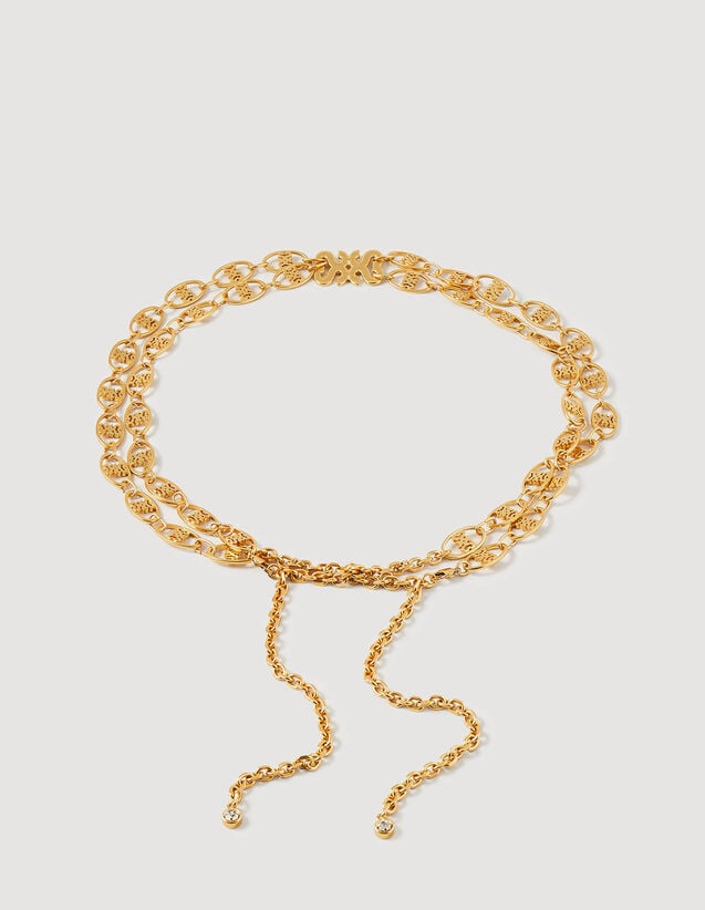 Double chain jewellery belt Gold US_Womens