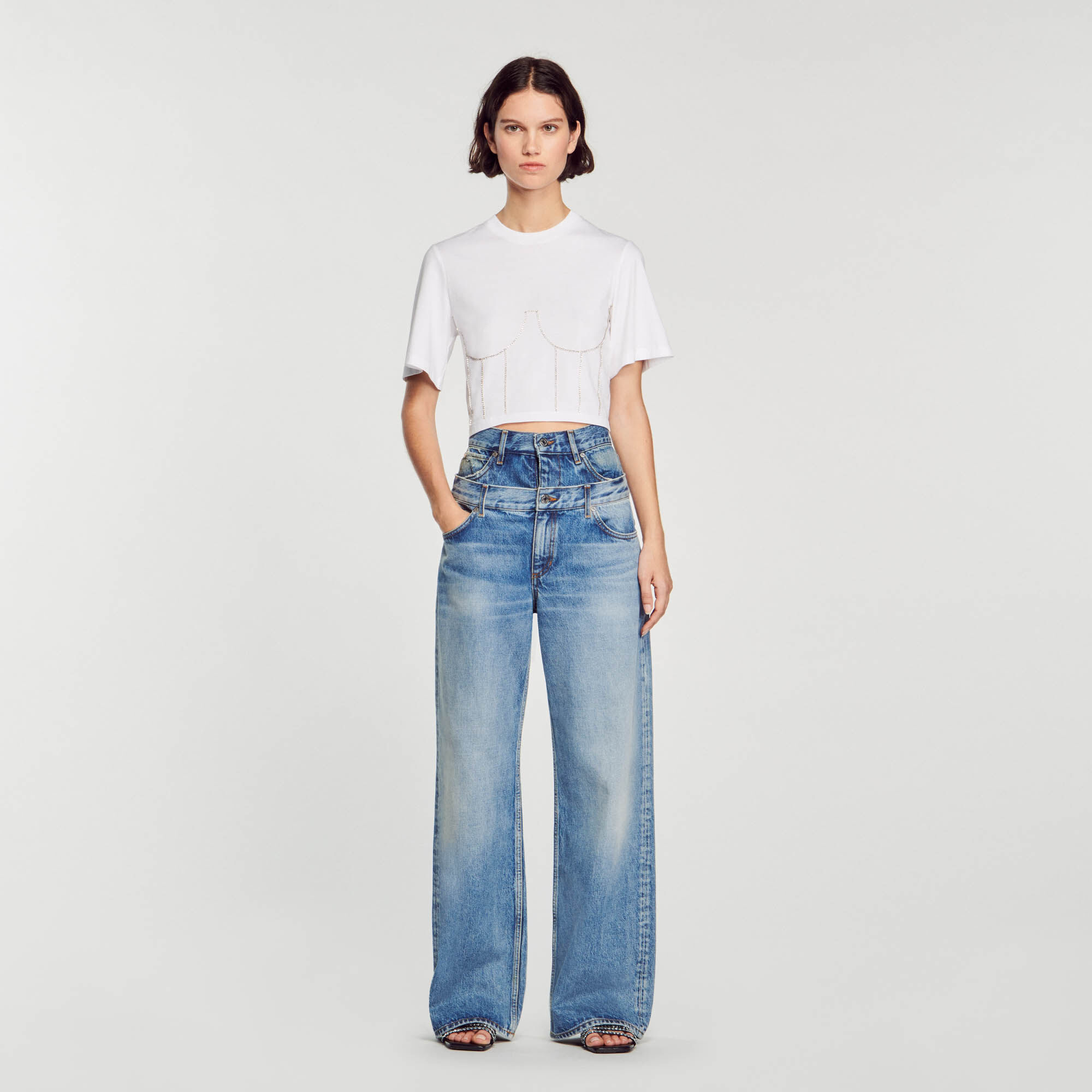 T shirt sandro femme outlet
