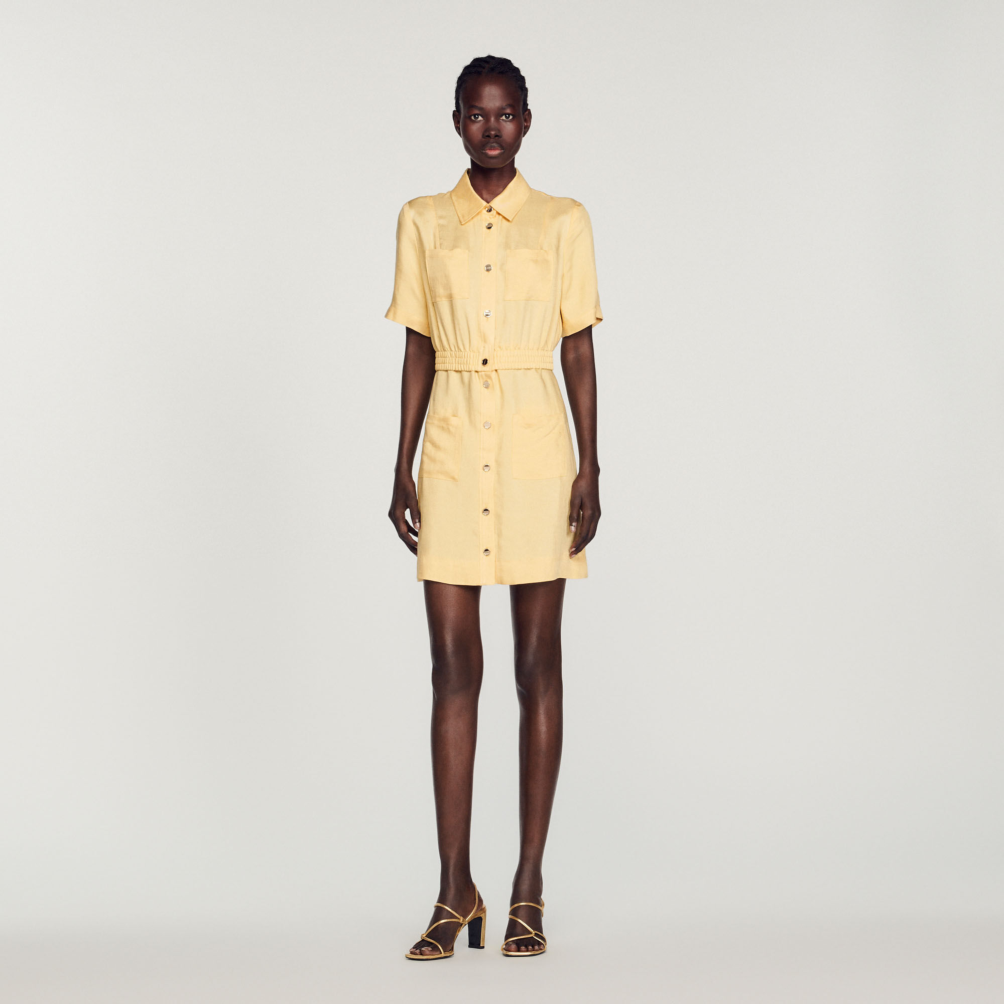 Short buttoned dress