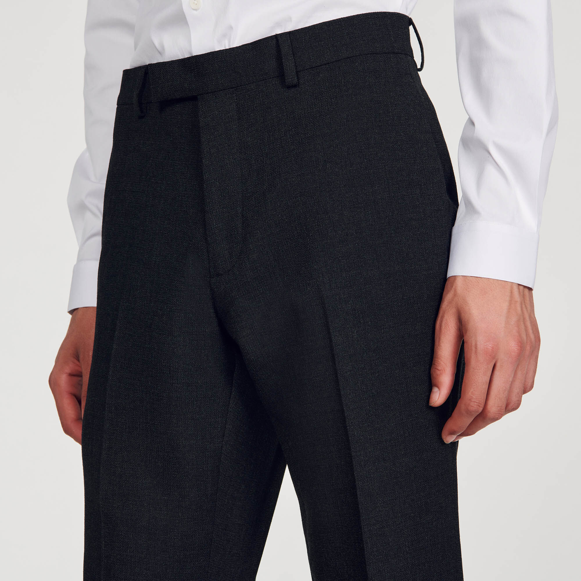 Fashion Elegant Dark Grey Mens Suit Pants Slim Fit Casual Trousers  Tailor-made Formal Groomsmen Groom Prom Party Wedding Pants - AliExpress