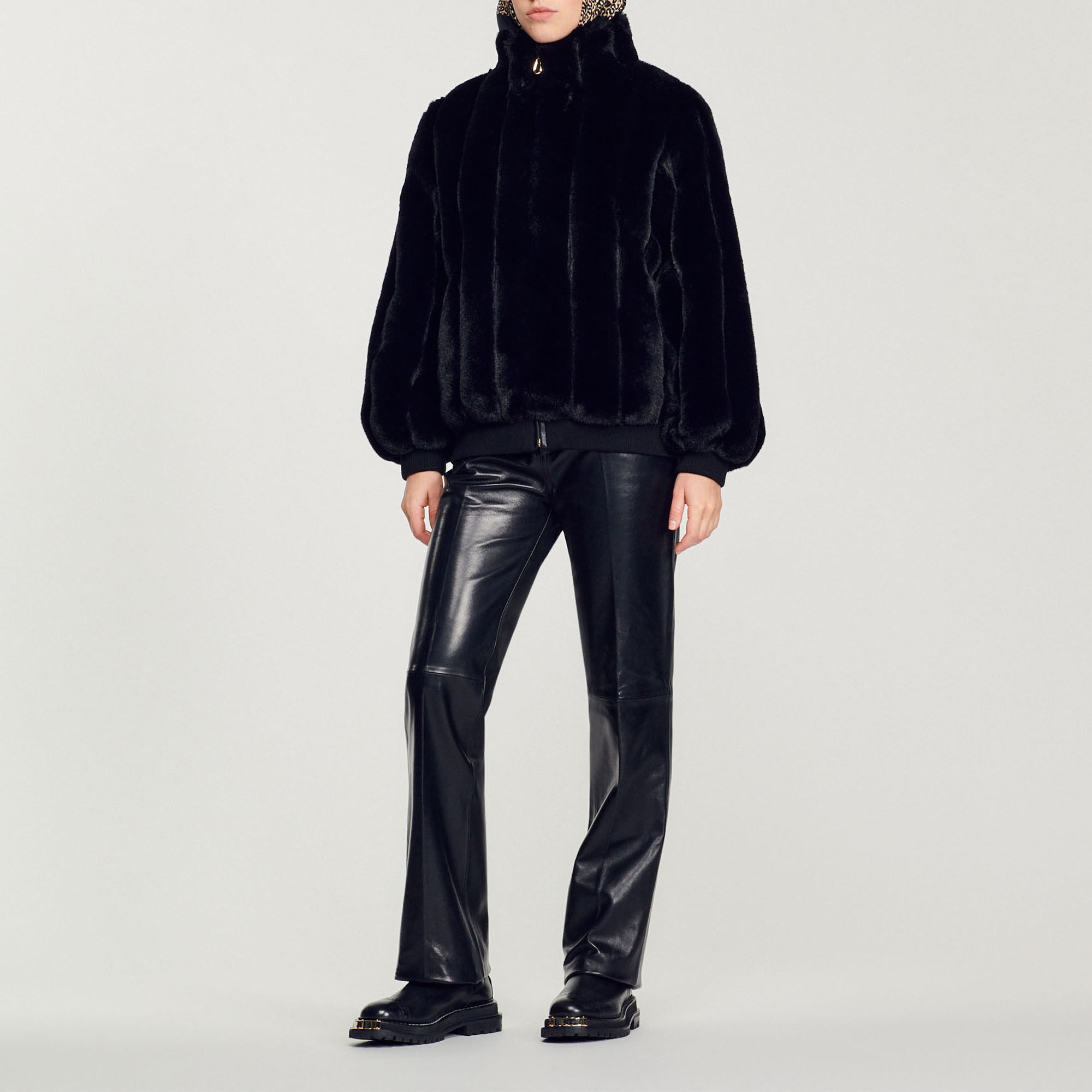 Sandro velvet hotsell padded jacket